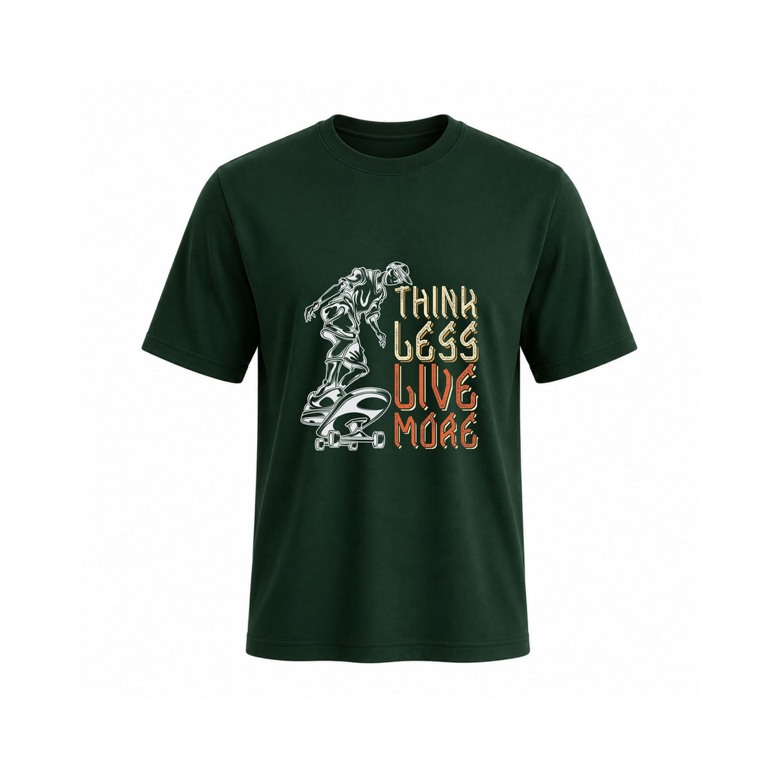 SIIEGE Think Less Live More  Cotton T-Shirt for Men