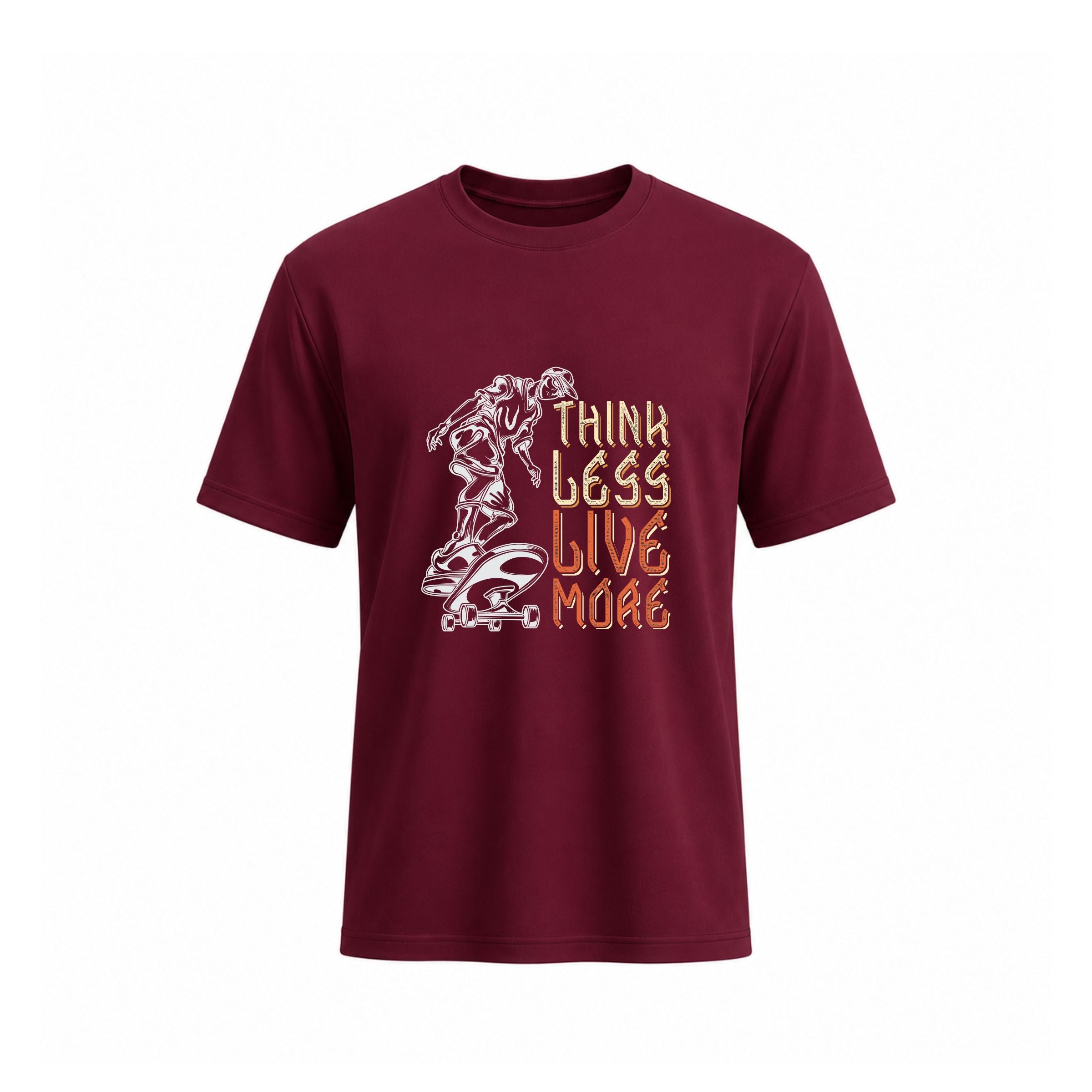 SIIEGE Think Less Live More  Cotton T-Shirt for Men
