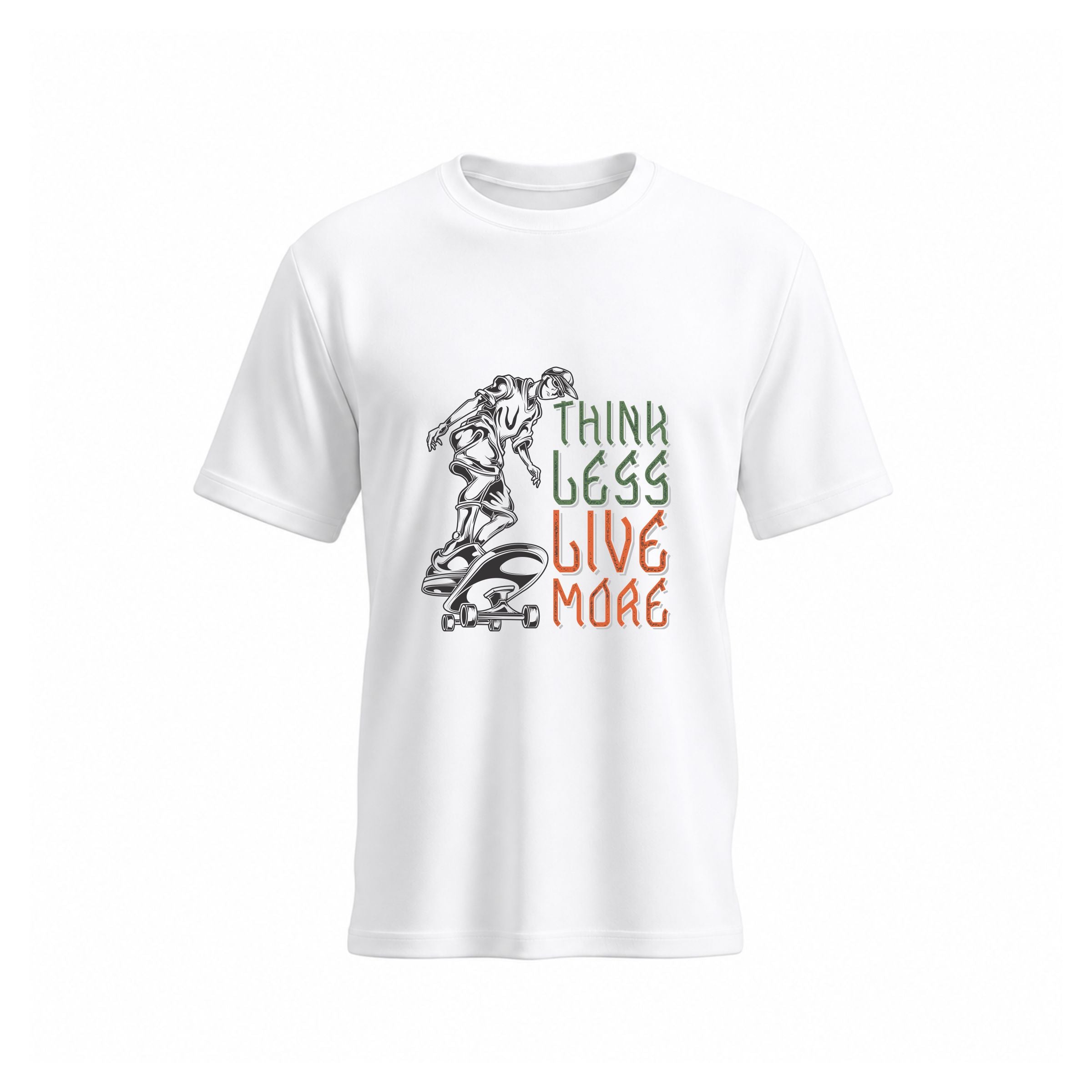 SIIEGE Think Less Live More  Cotton T-Shirt for Men