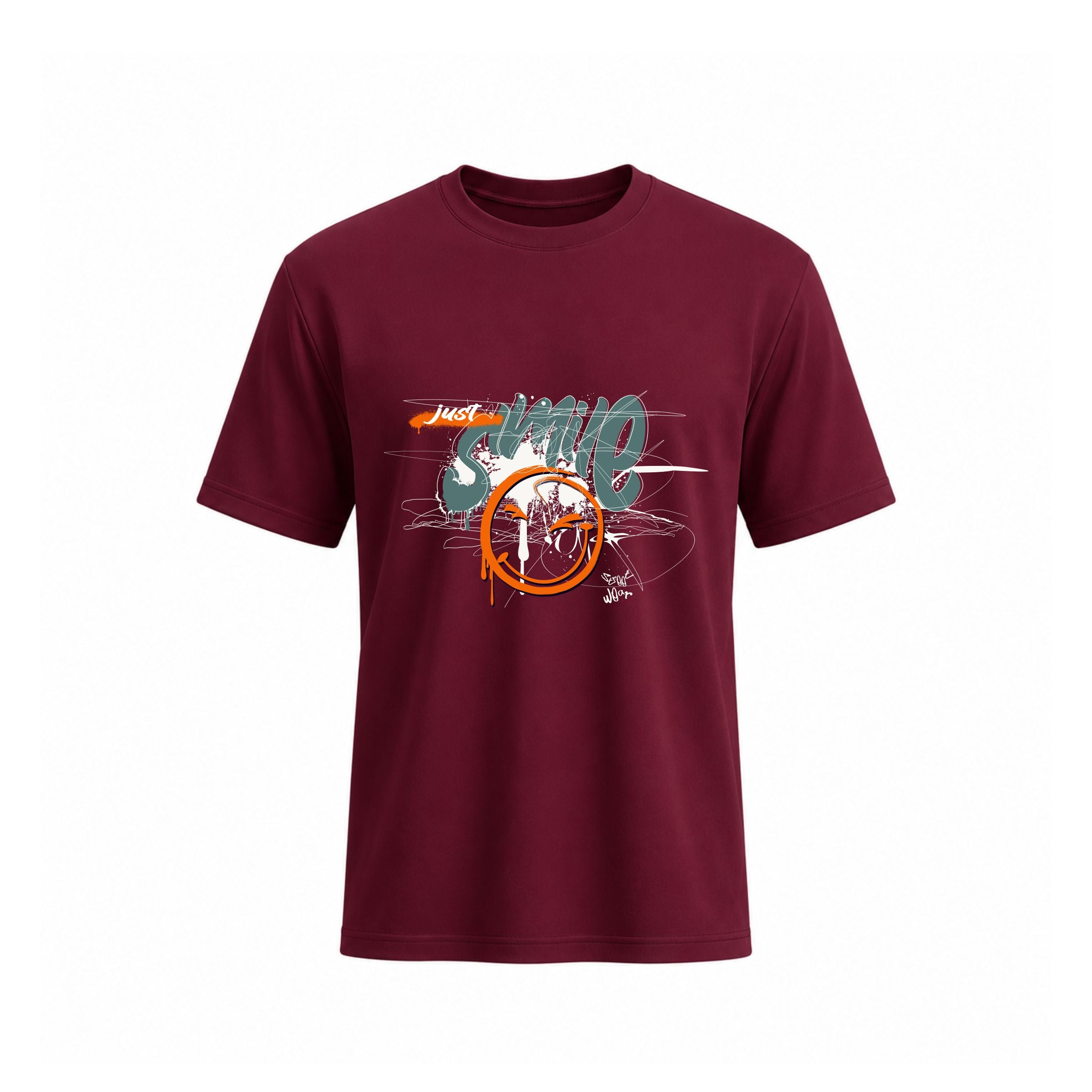 SIIEGE Just Smile Cotton T-Shirt for Men