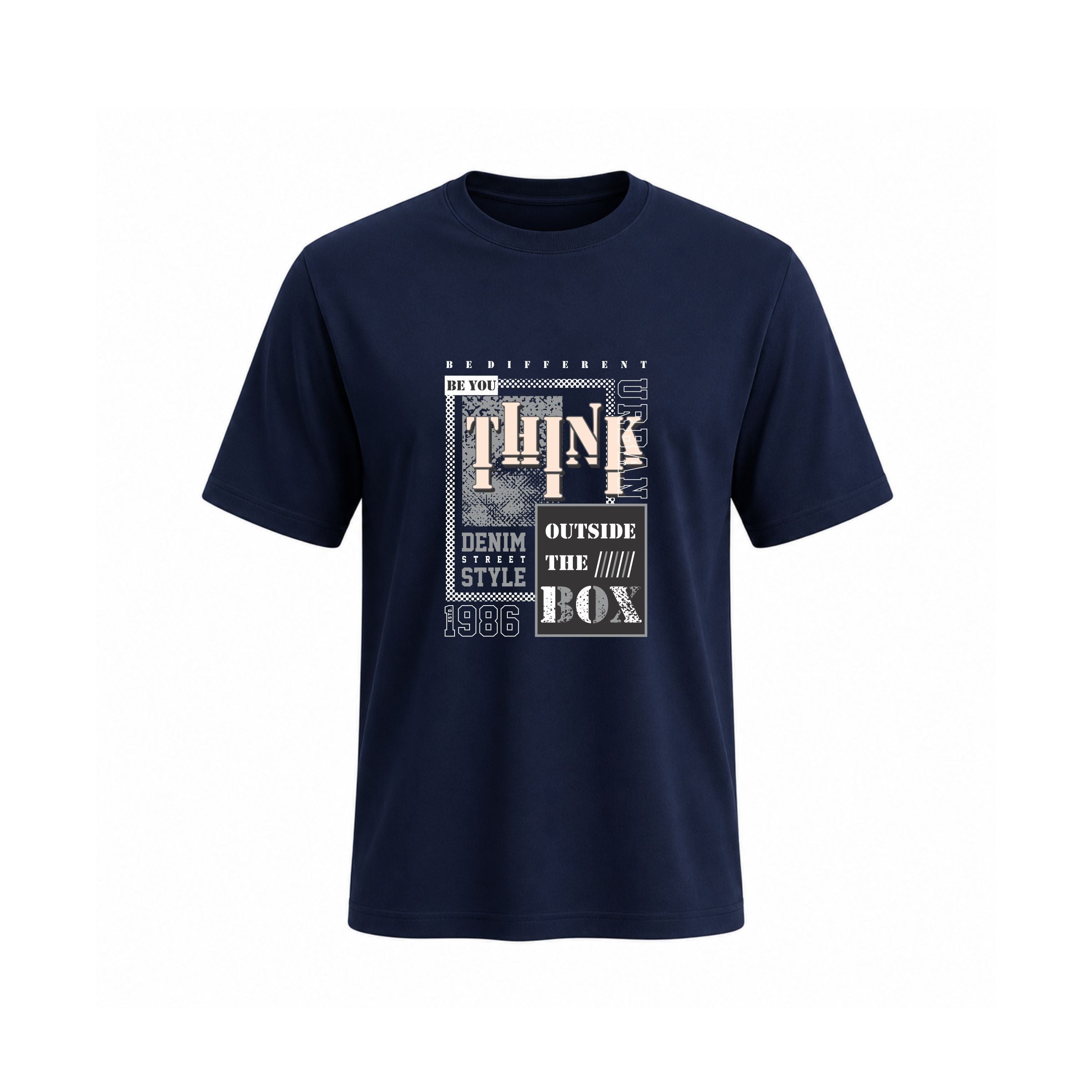 SIIEGE Think Outside The Box Cotton T-Shirt for Men