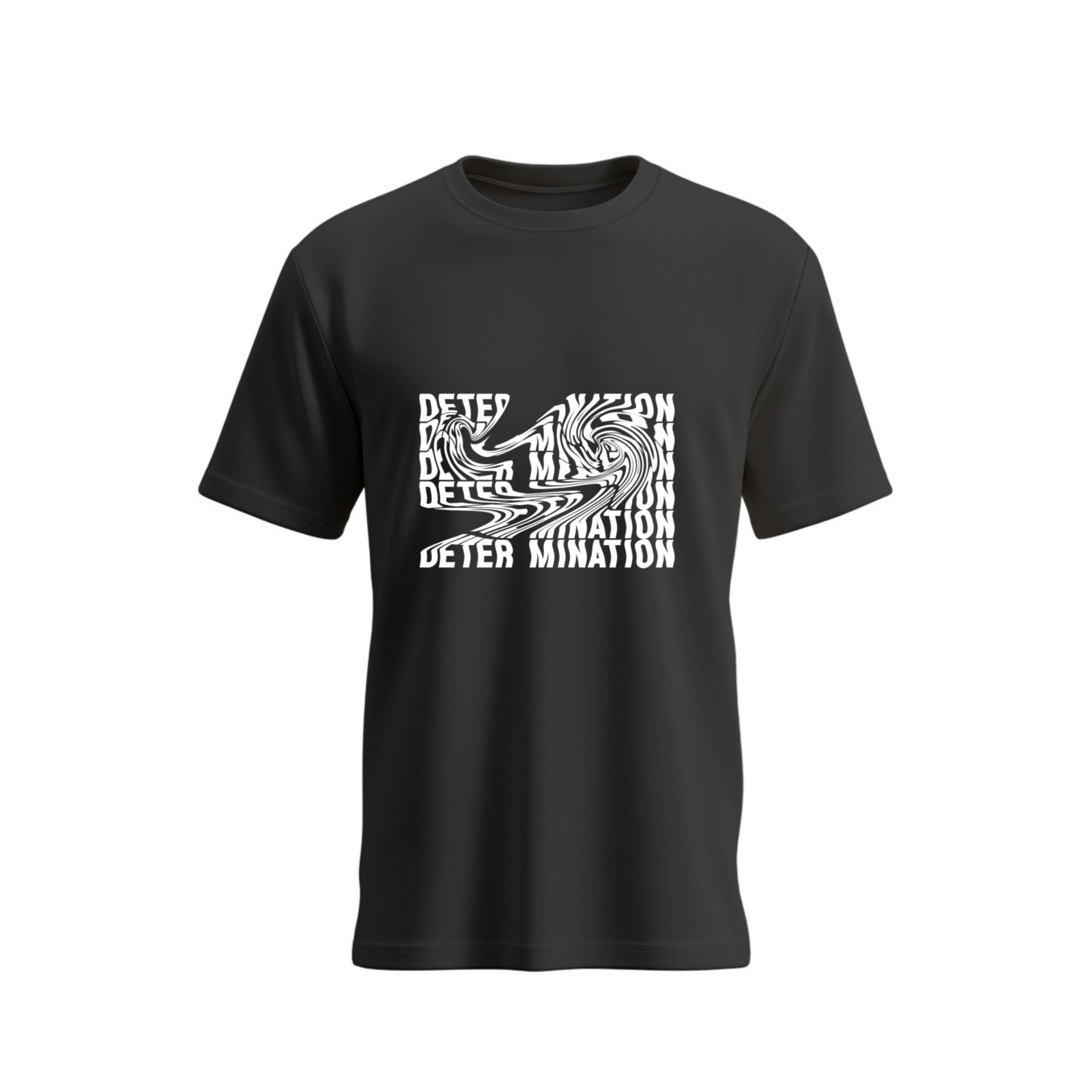 SIIEGE Determination Typography Cotton T-Shirt for Men