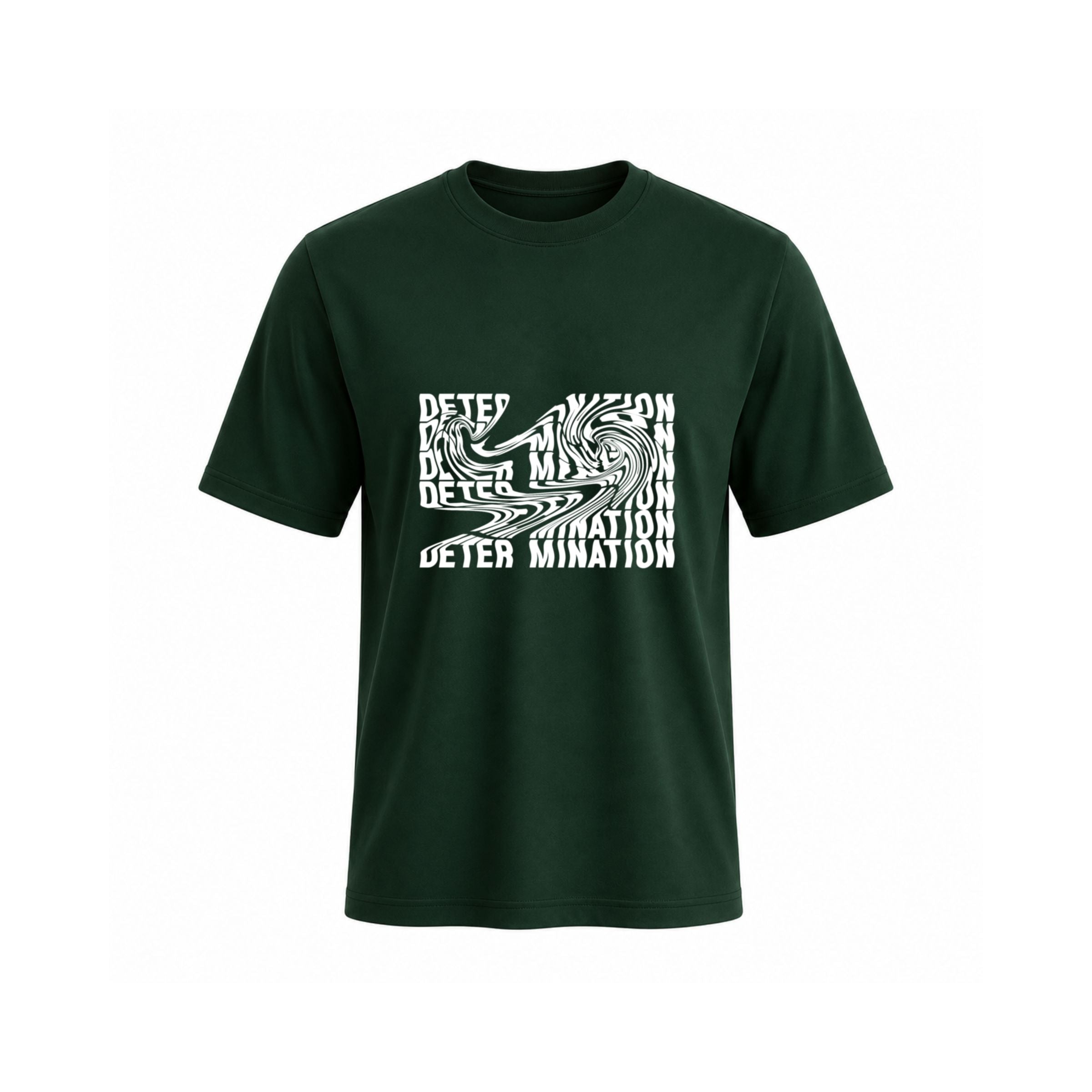 SIIEGE Determination Typography Cotton T-Shirt for Men