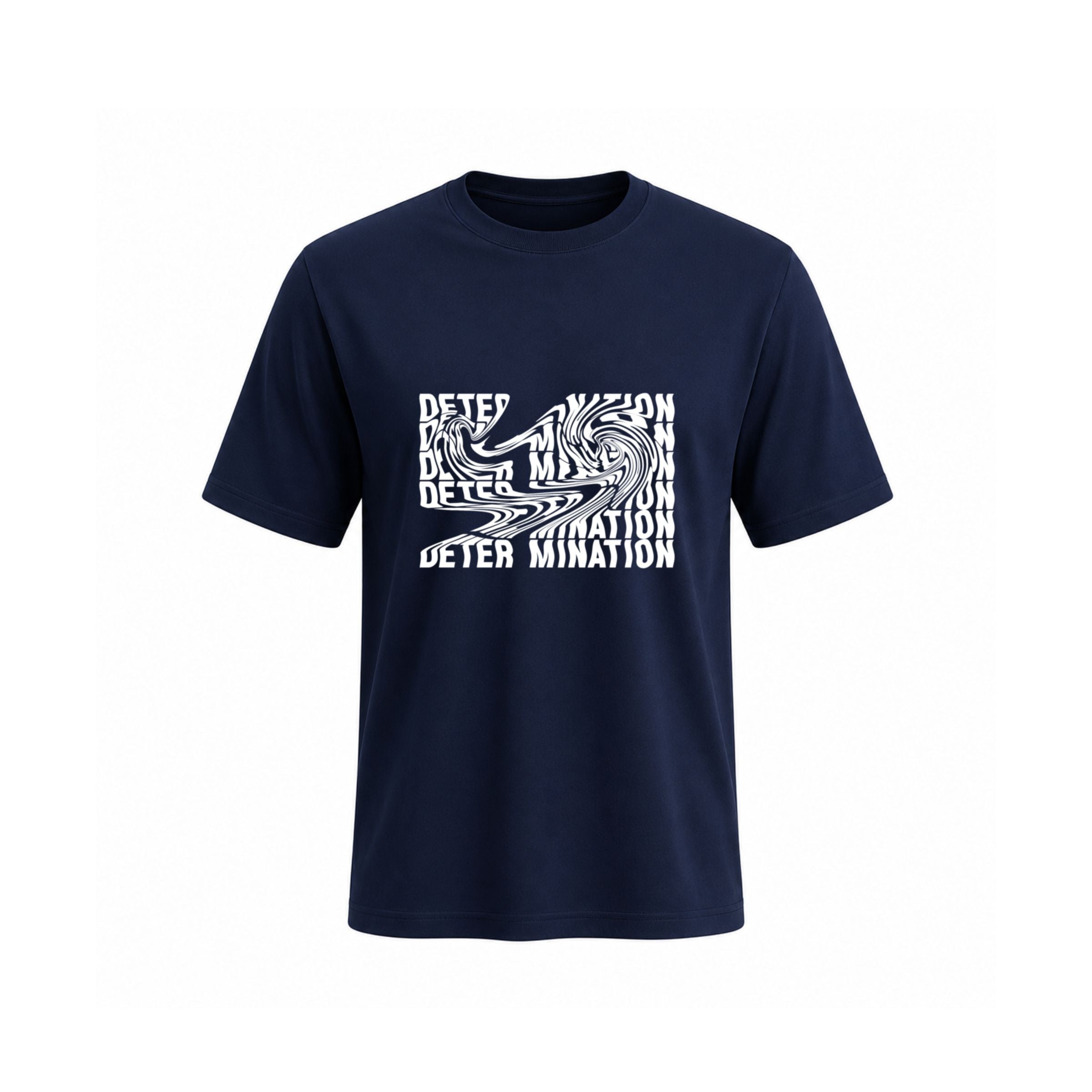 SIIEGE Determination Typography Cotton T-Shirt for Men