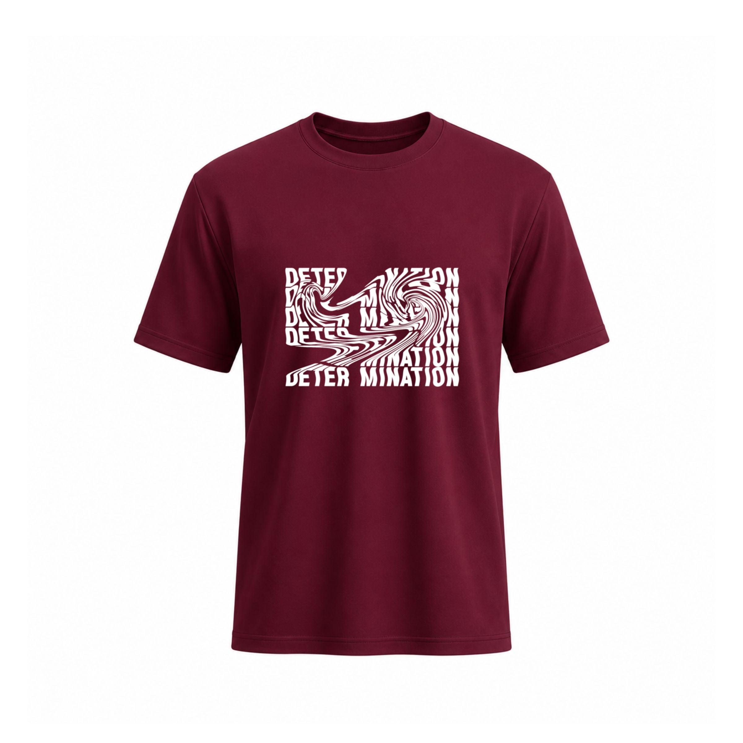 SIIEGE Determination Typography Cotton T-Shirt for Men
