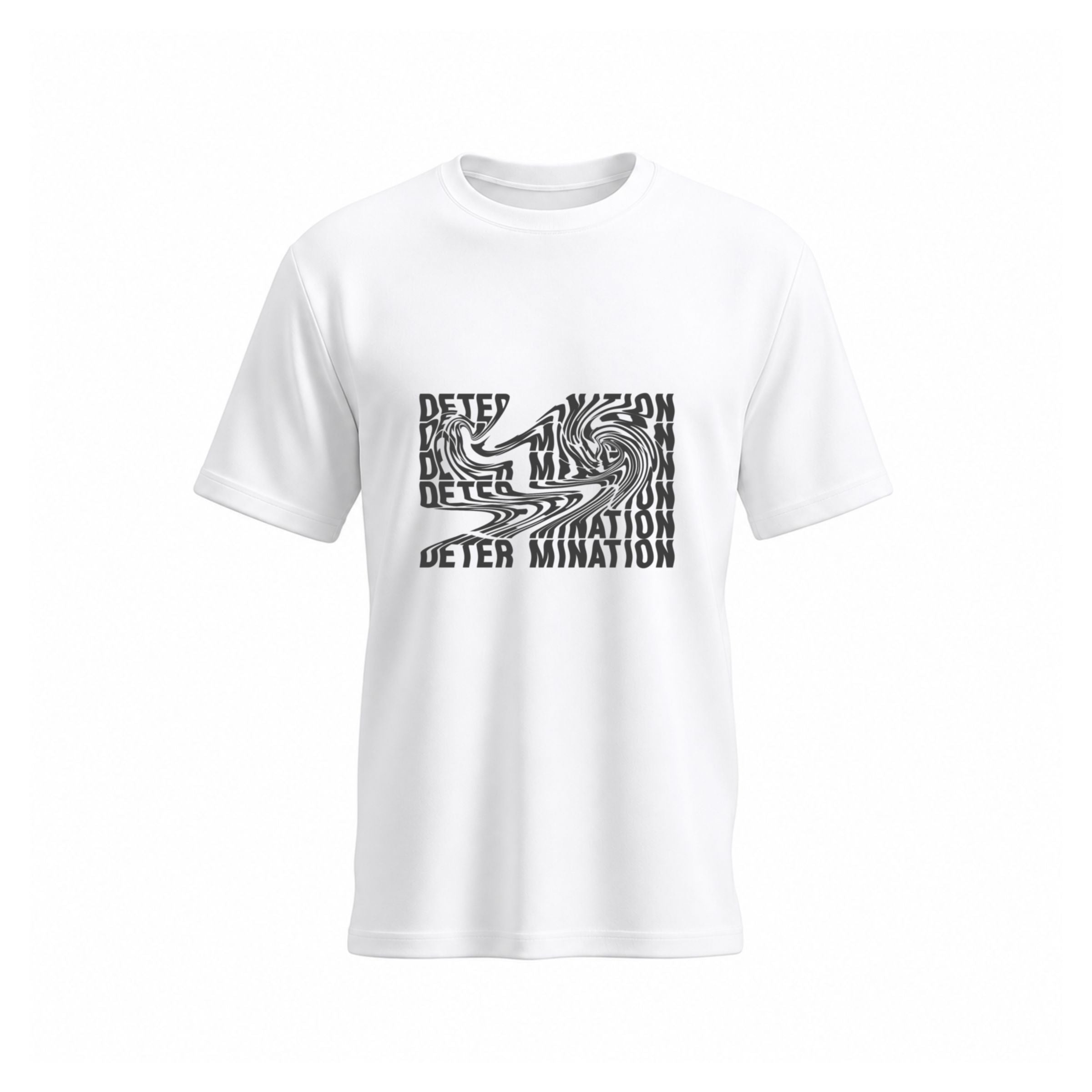SIIEGE Determination Typography Cotton T-Shirt for Men