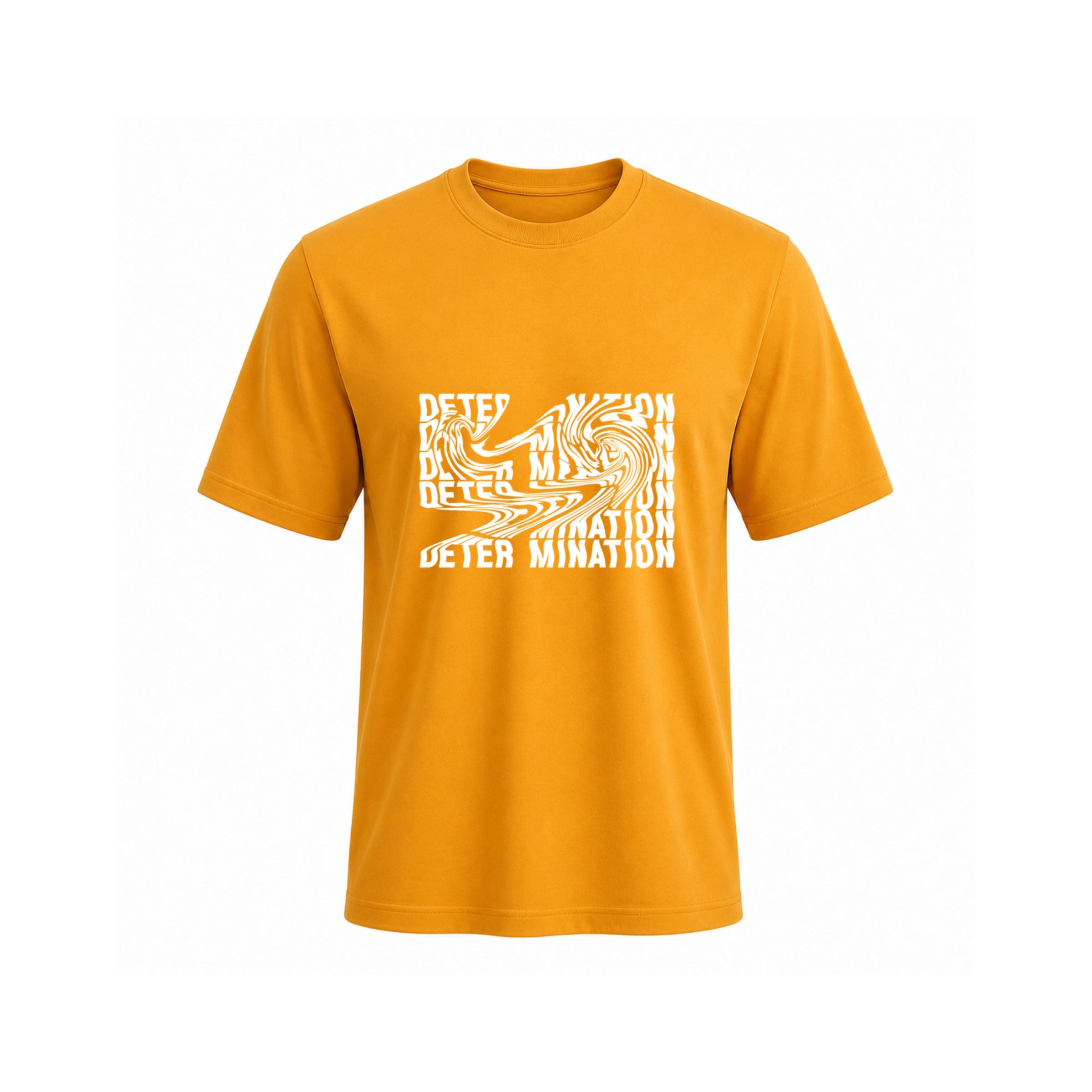 SIIEGE Determination Typography Cotton T-Shirt for Men