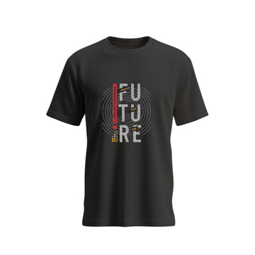 Future Motion Typography Cotton T-Shirt for Men