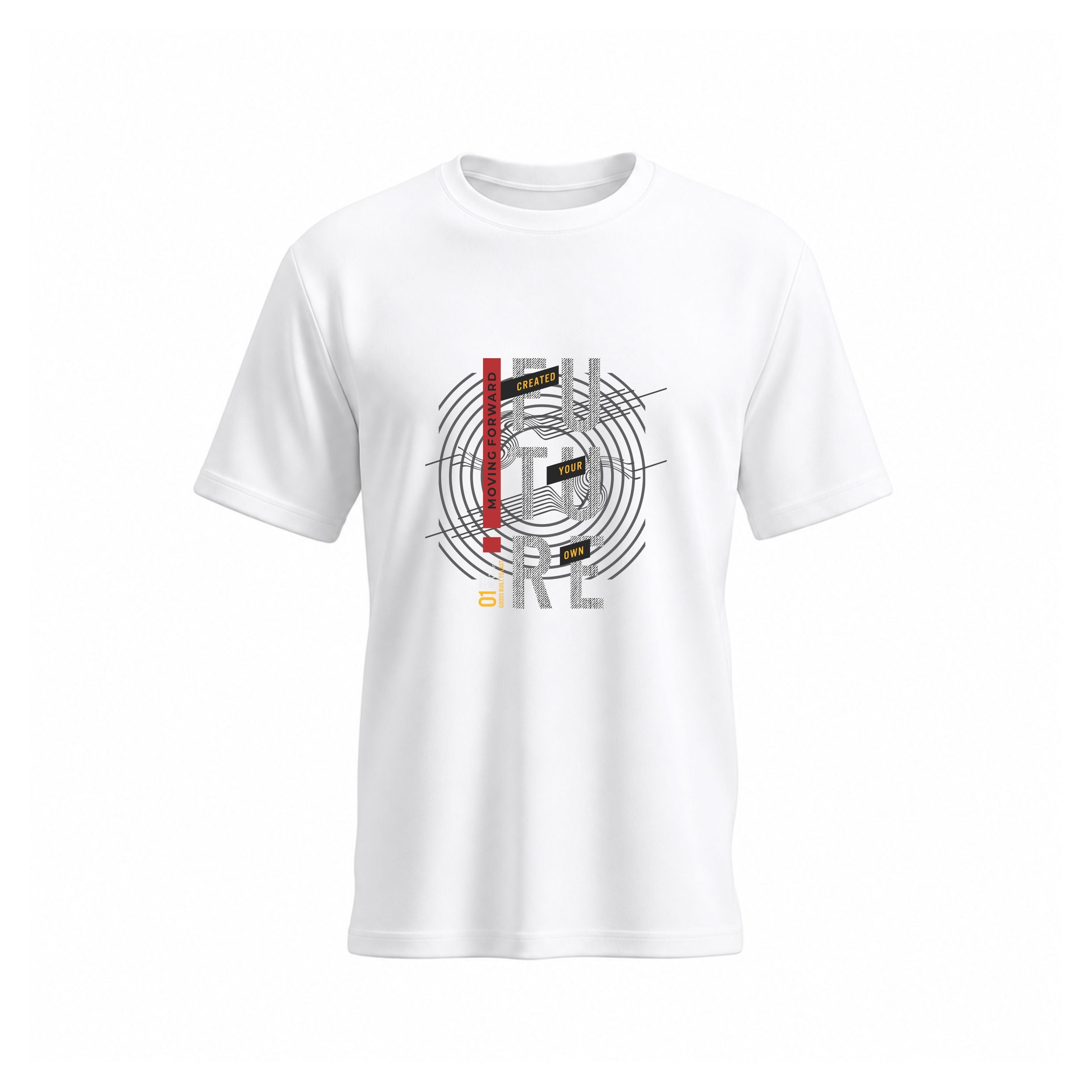 Future Motion Typography Cotton T-Shirt for Men