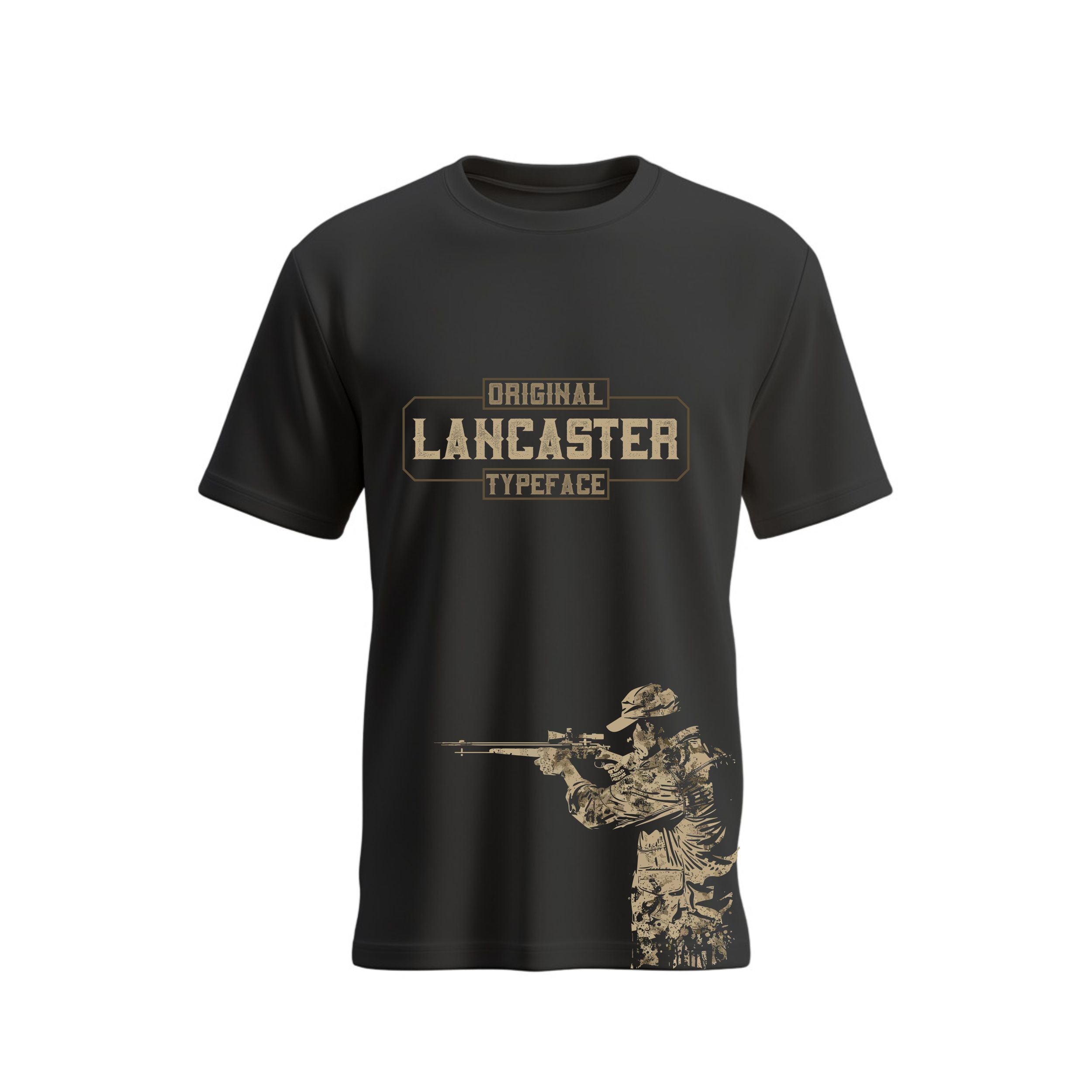 Siiege Lancaster Typeface Marksman Cotton T-Shirt for Men
