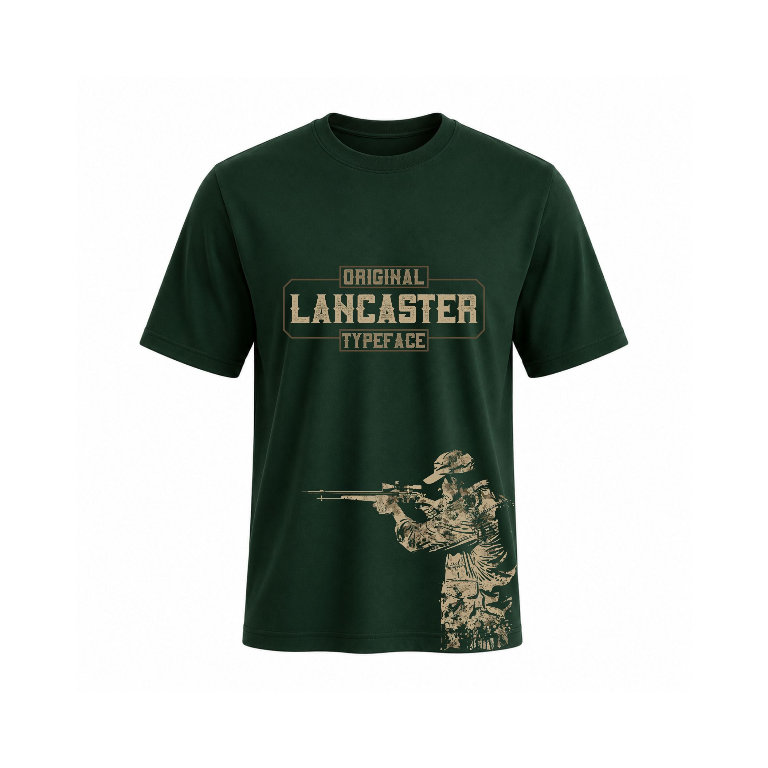 Siiege Lancaster Typeface Marksman Cotton T-Shirt for Men