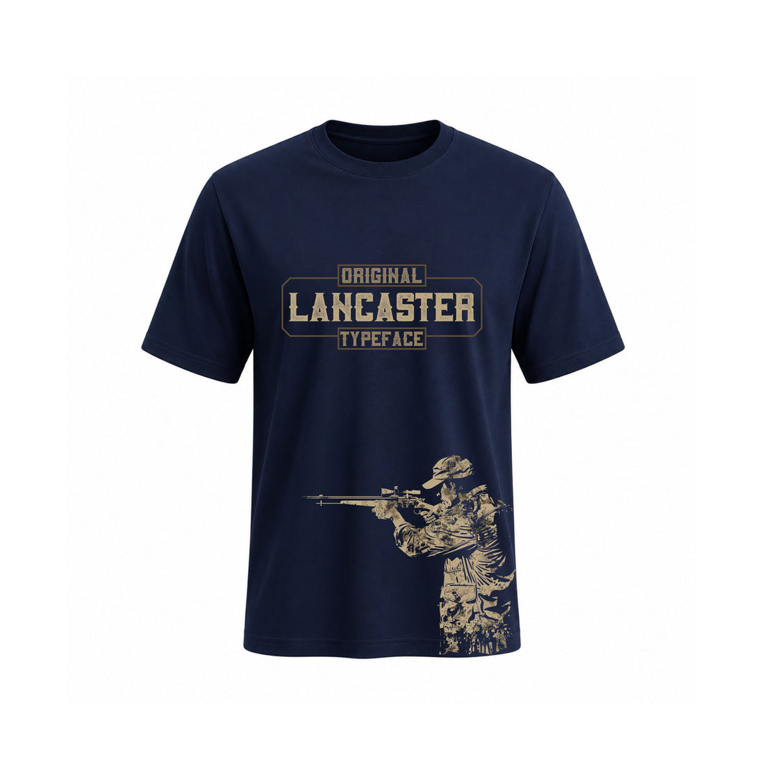 Siiege Lancaster Typeface Marksman Cotton T-Shirt for Men