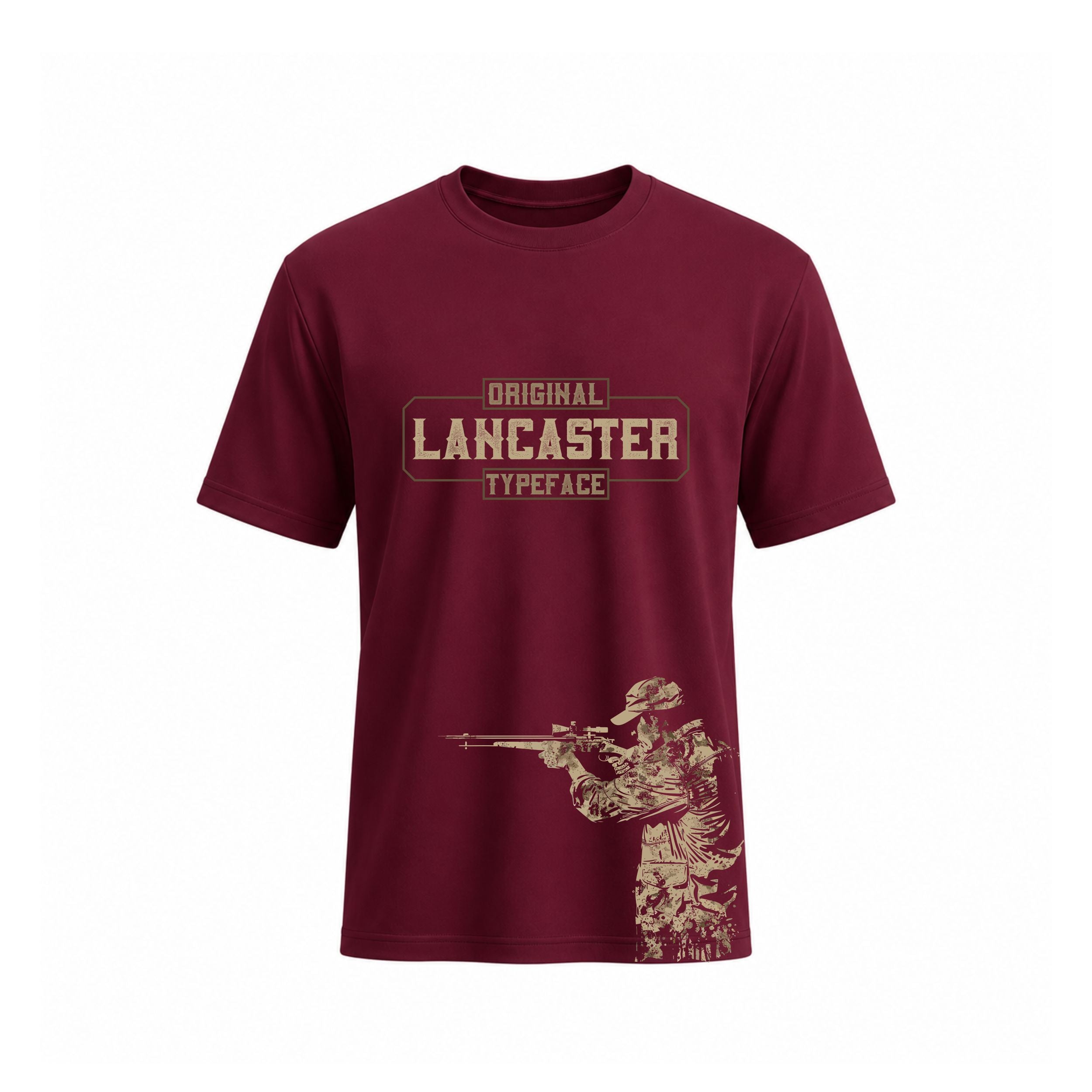 Siiege Lancaster Typeface Marksman Cotton T-Shirt for Men