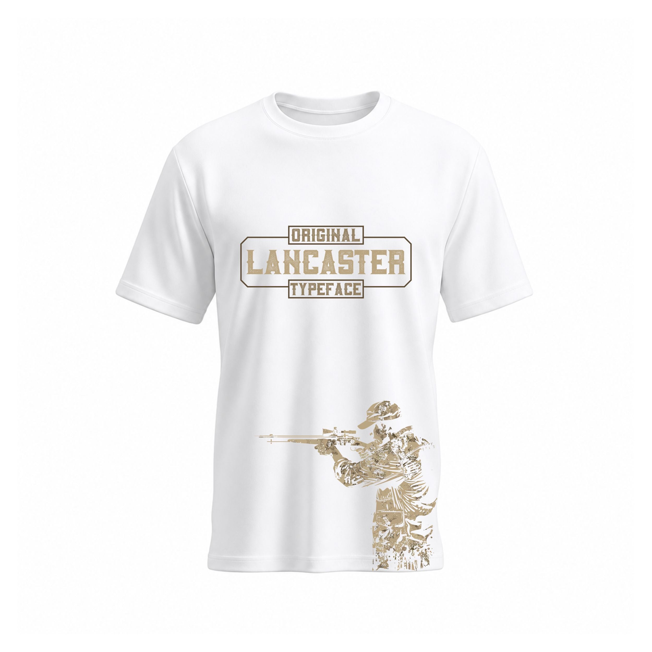 Siiege Lancaster Typeface Marksman Cotton T-Shirt for Men