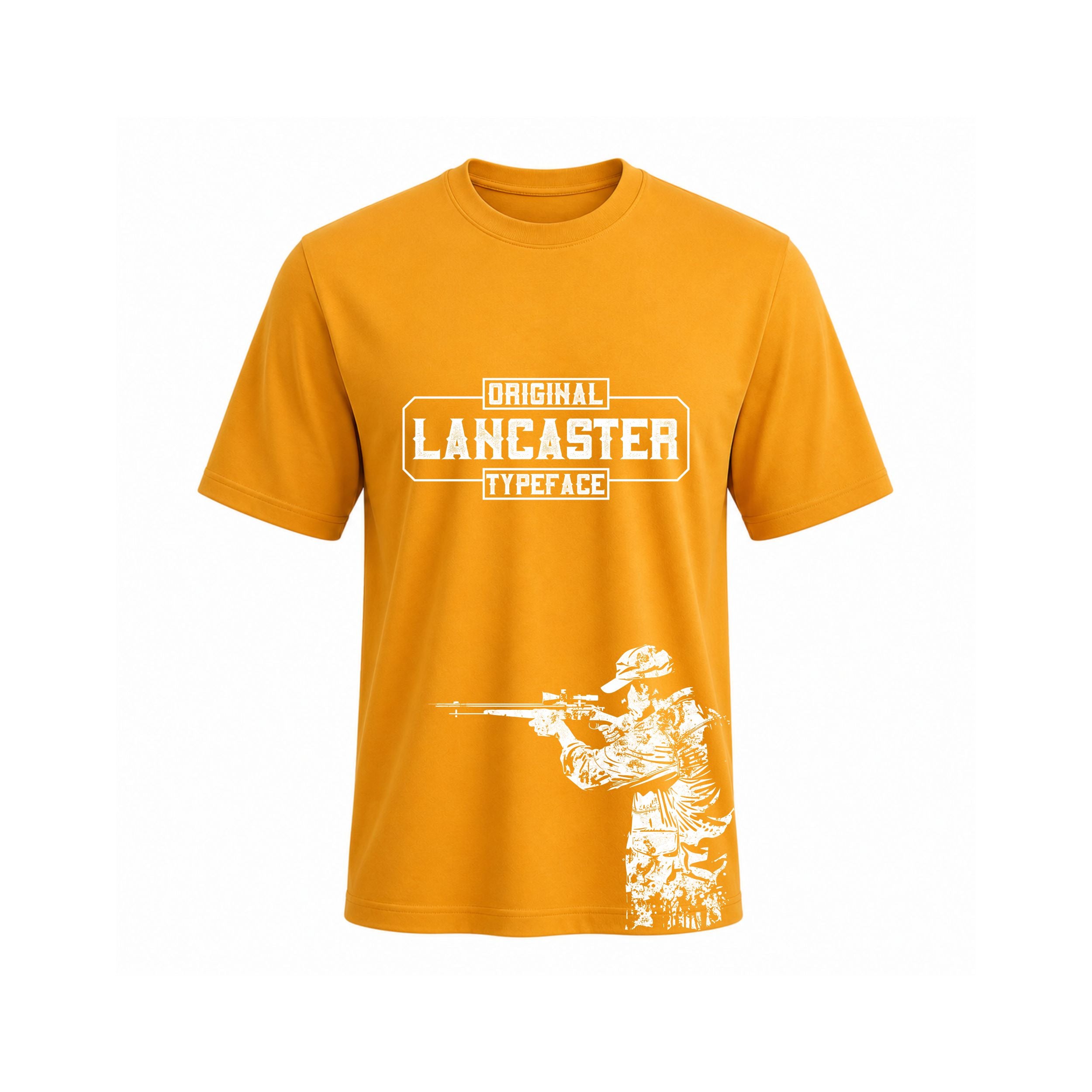 Siiege Lancaster Typeface Marksman Cotton T-Shirt for Men