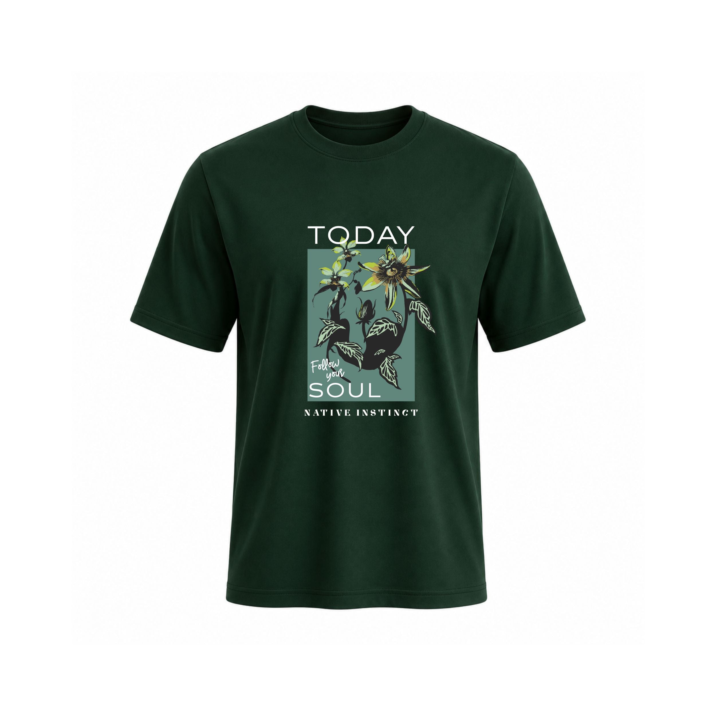 Siiege Today Follow Your Soul Floral Cotton T-Shirt for Men