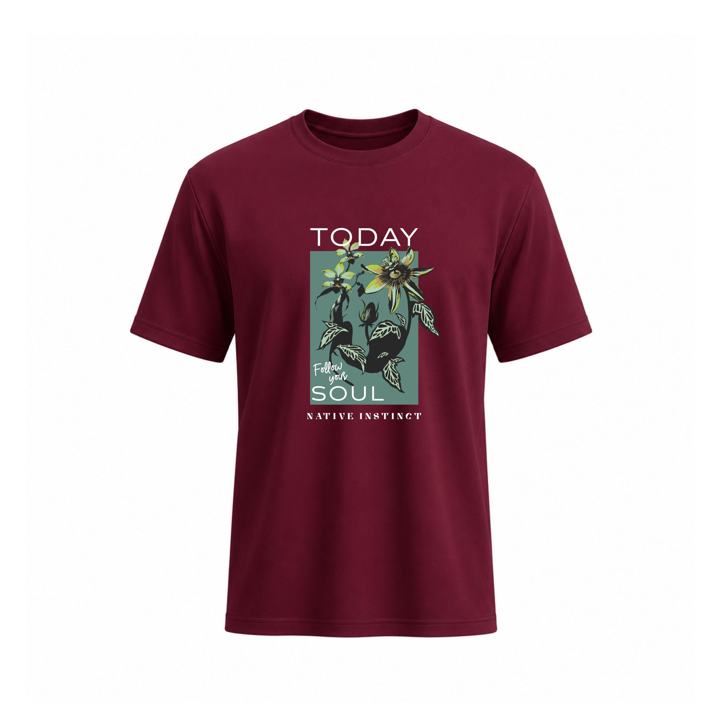 Siiege Today Follow Your Soul Floral Cotton T-Shirt for Men