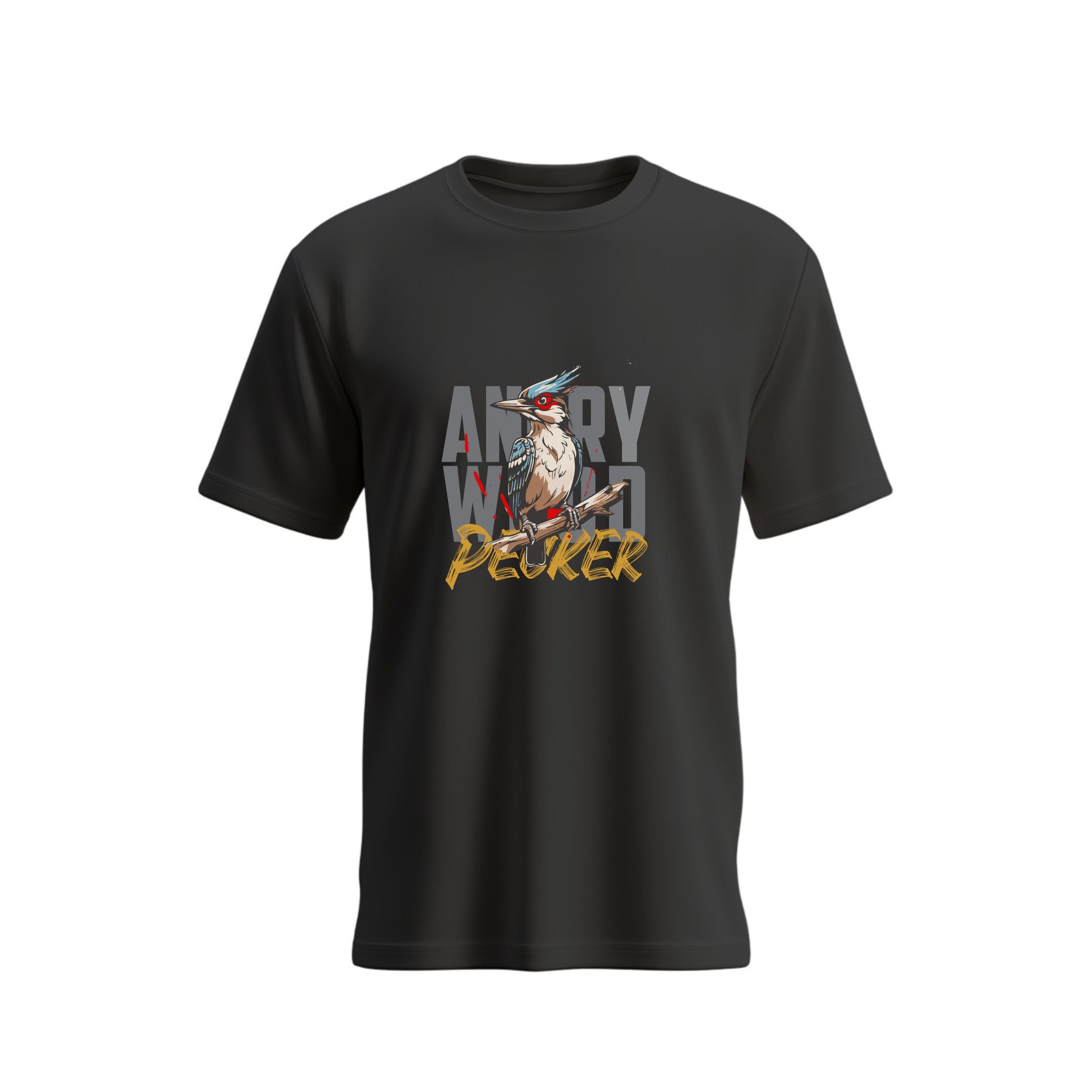 Siiege Angry Woodpecker Cotton T-Shirt for Men