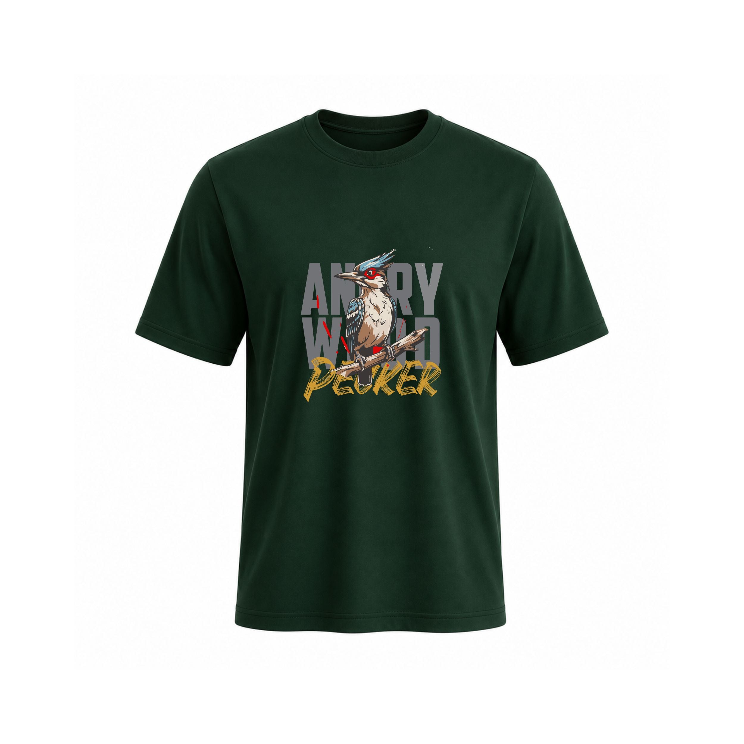 Siiege Angry Woodpecker Cotton T-Shirt for Men