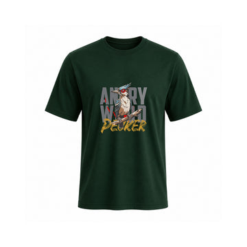 Siiege Angry Woodpecker Cotton T-Shirt for Men