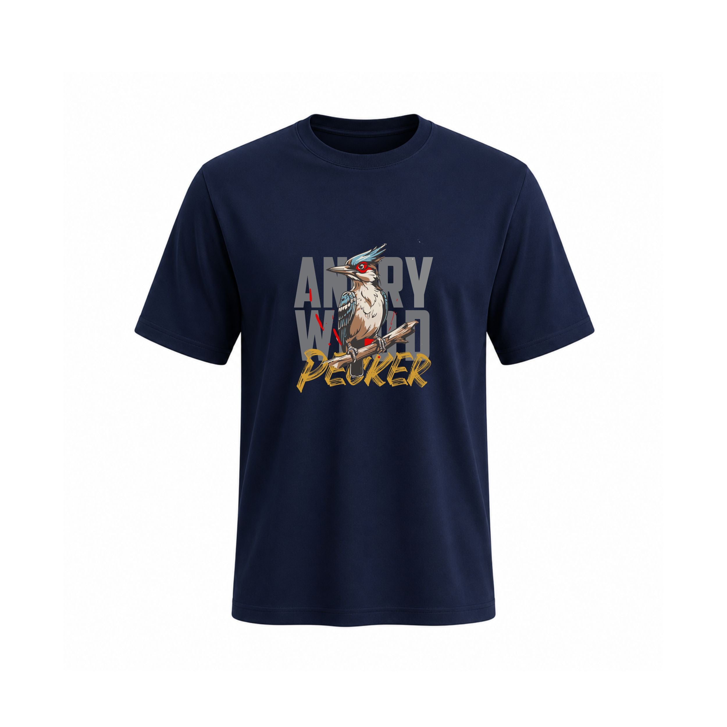 Siiege Angry Woodpecker Cotton T-Shirt for Men