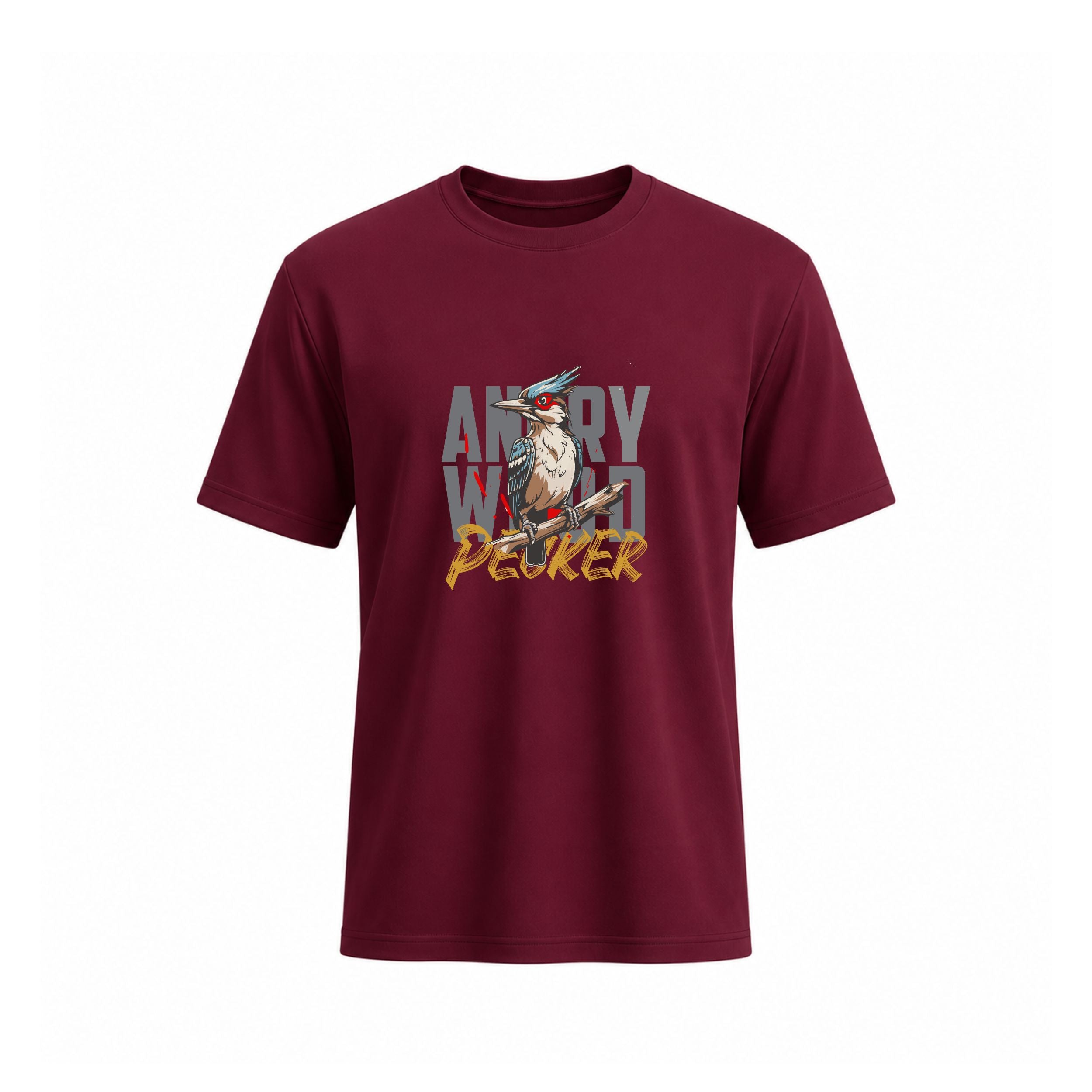 Siiege Angry Woodpecker Cotton T-Shirt for Men