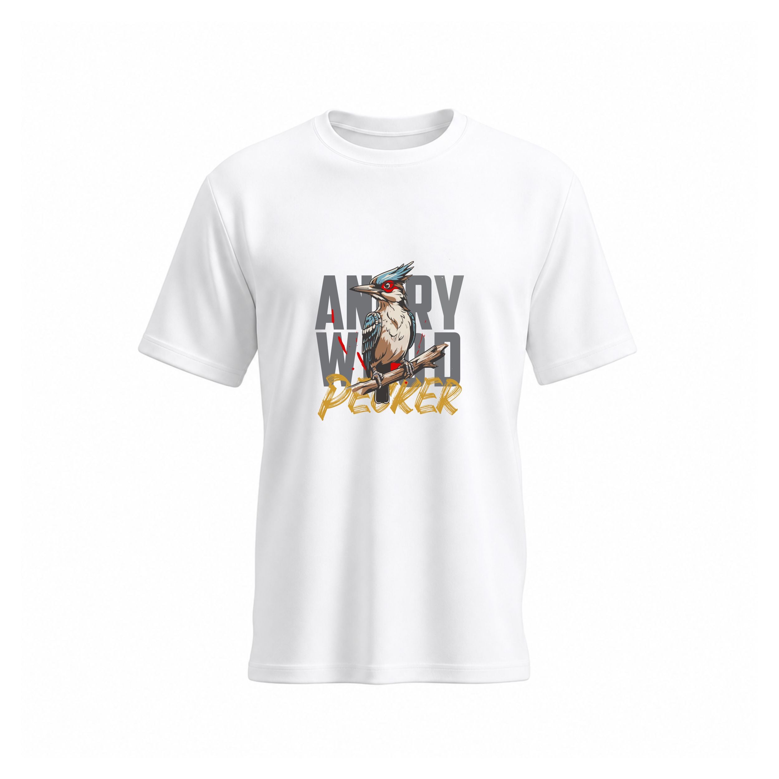 Siiege Angry Woodpecker Cotton T-Shirt for Men