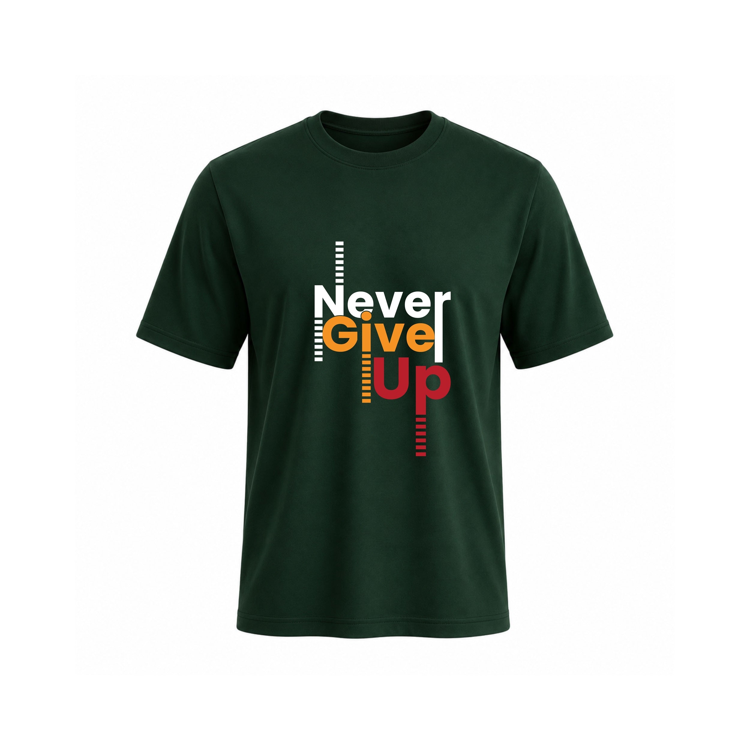 SIIEGE Never Give Up Cotton T-Shirt for Men