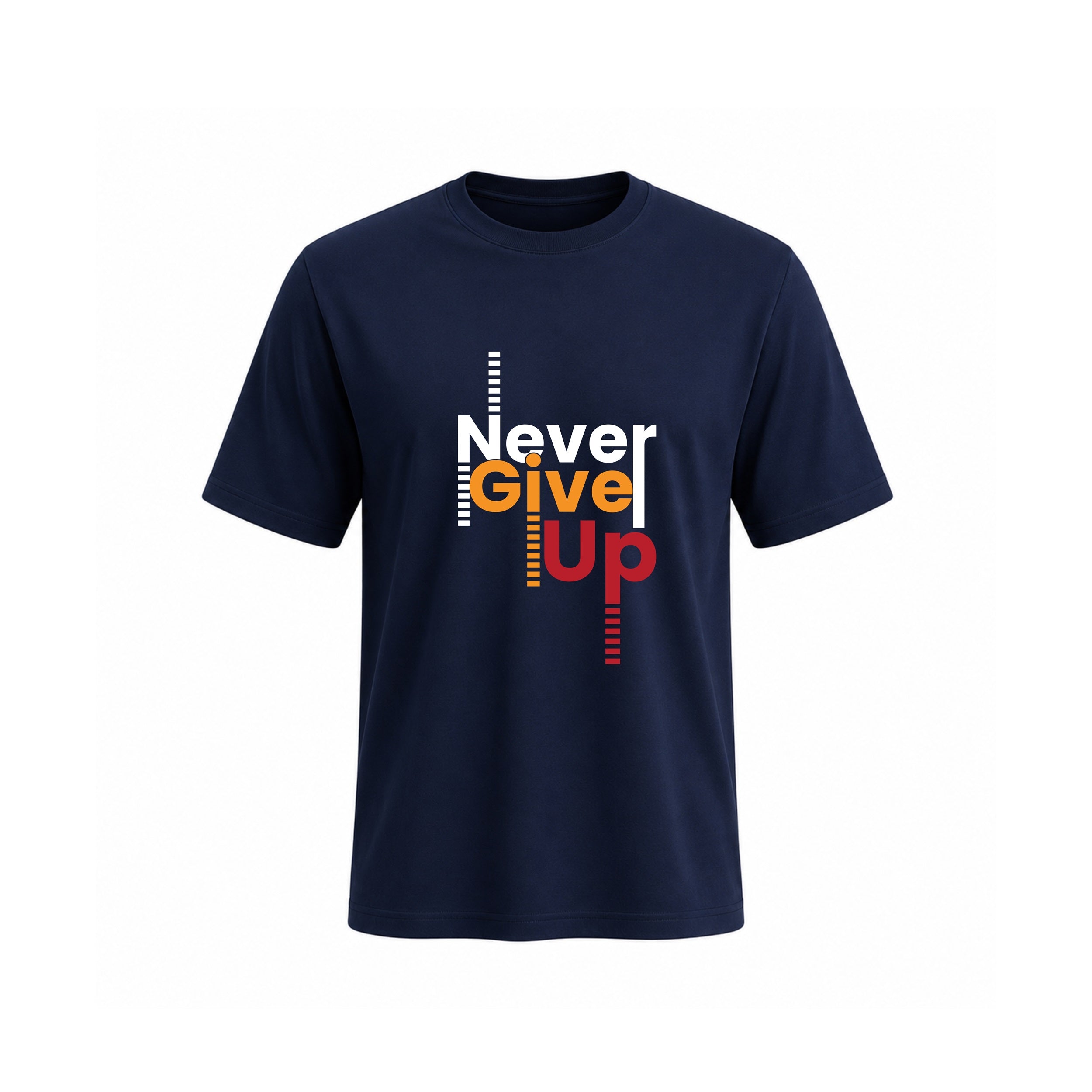 SIIEGE Never Give Up Cotton T-Shirt for Men