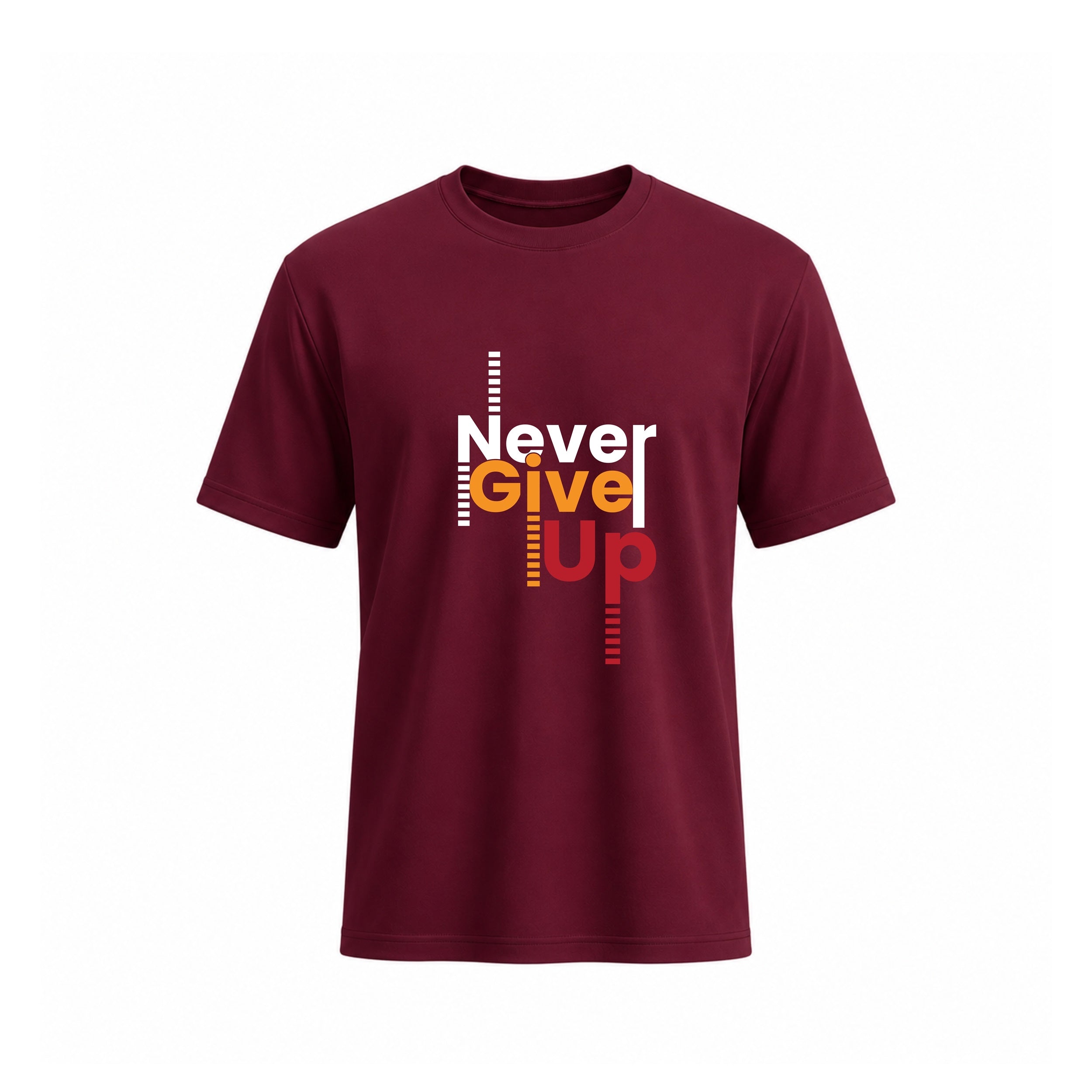 SIIEGE Never Give Up Cotton T-Shirt for Men