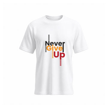 SIIEGE Never Give Up Cotton T-Shirt for Men