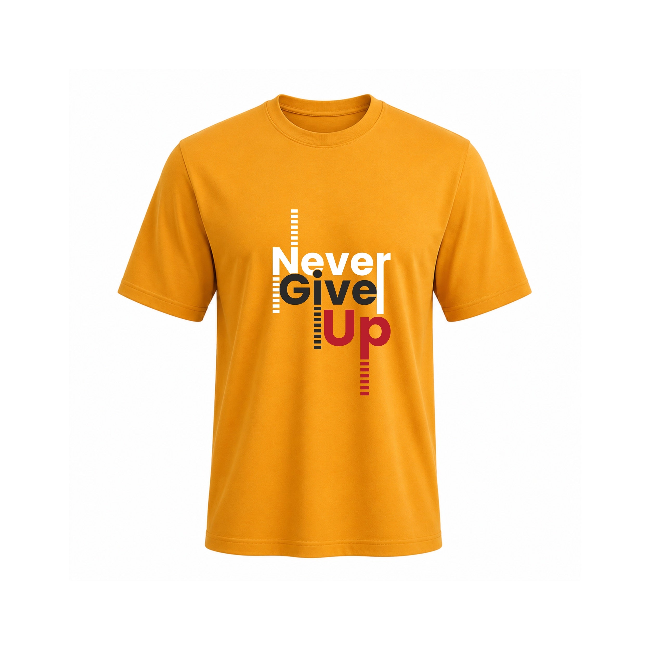 SIIEGE Never Give Up Cotton T-Shirt for Men