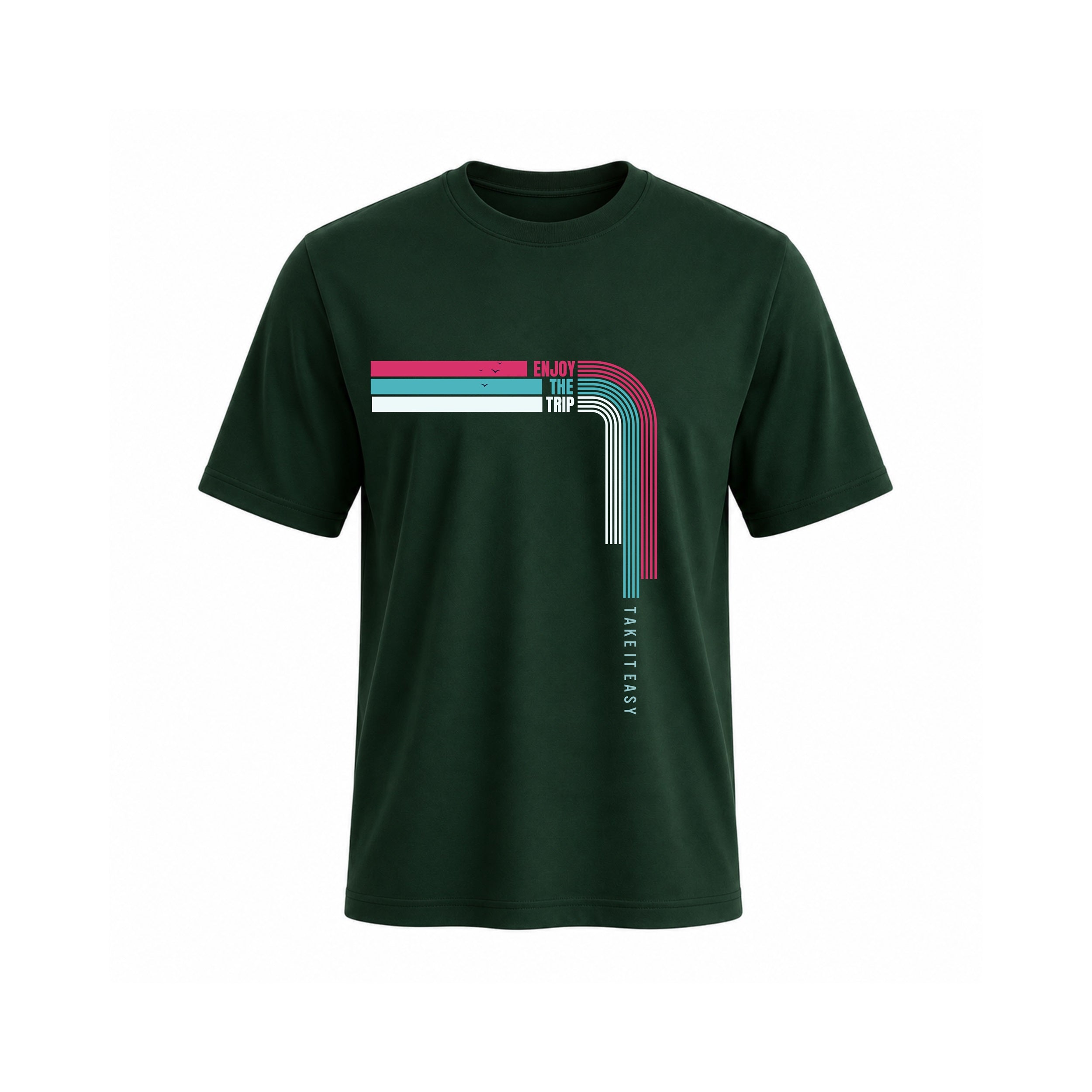 Siiege Trendy Vacation Theme Cotton T-Shirt for Men