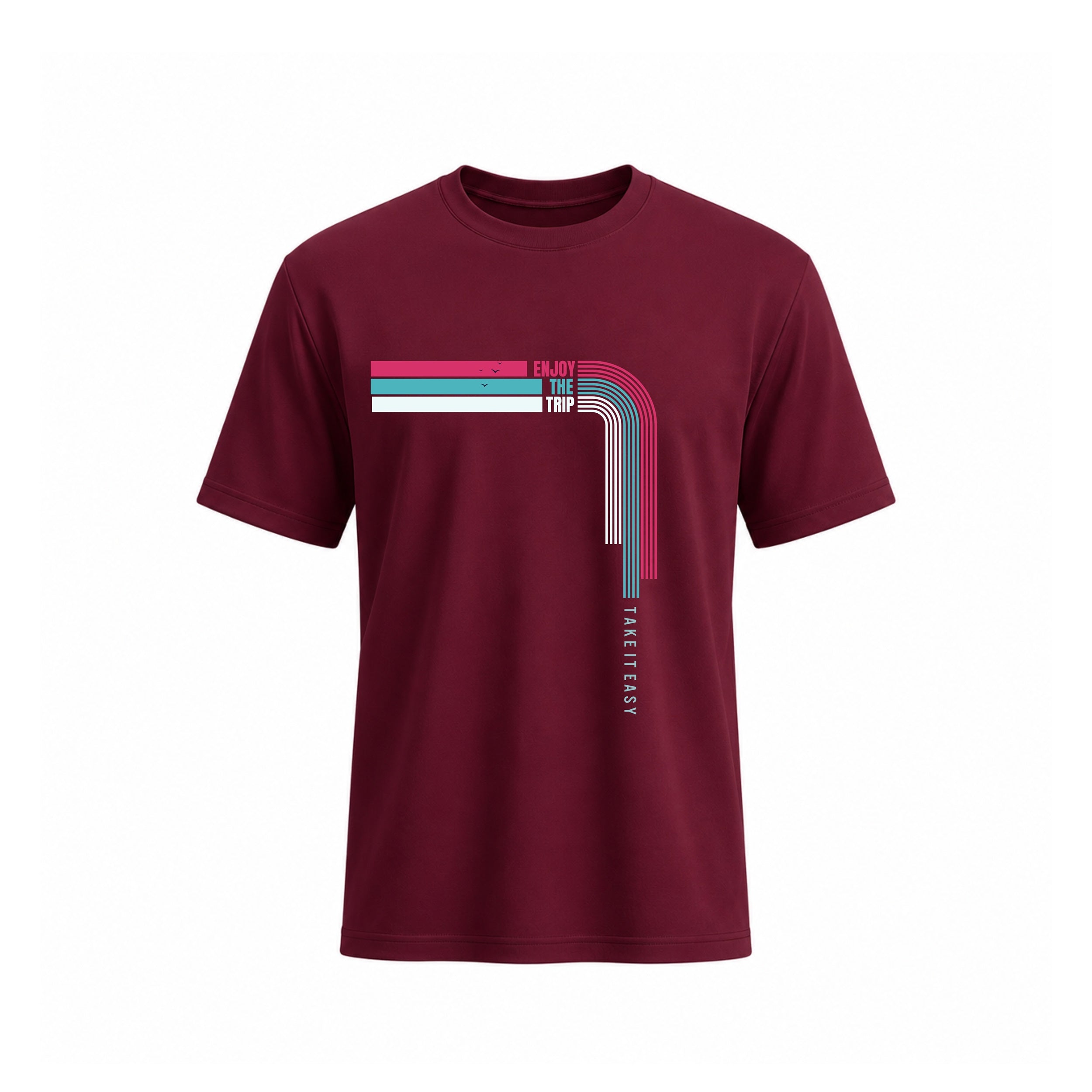 Siiege Trendy Vacation Theme Cotton T-Shirt for Men