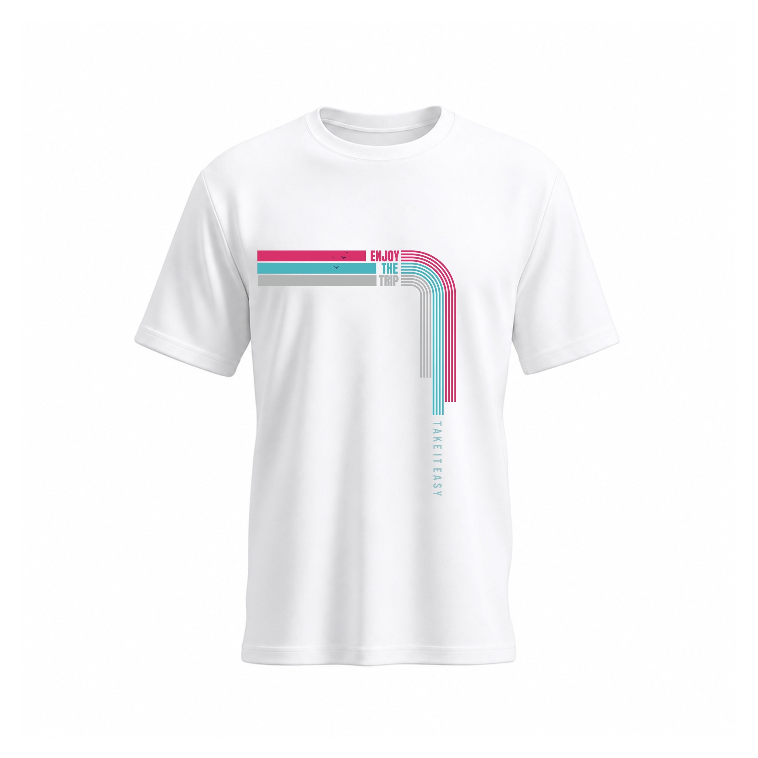 Siiege Trendy Vacation Theme Cotton T-Shirt for Men