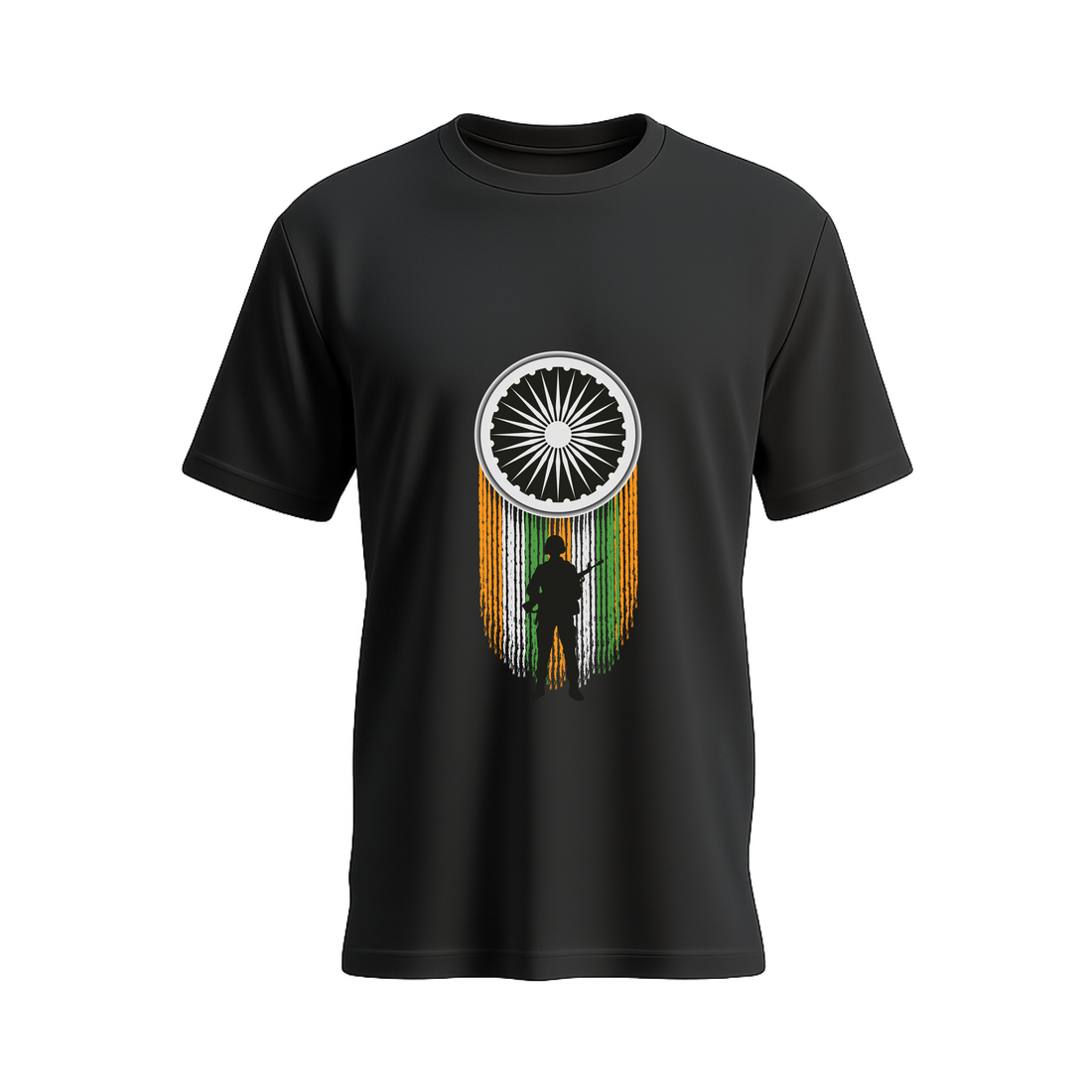 SIIEGE Men's Ashoka Chakra Soldier Cotton T-Shirt