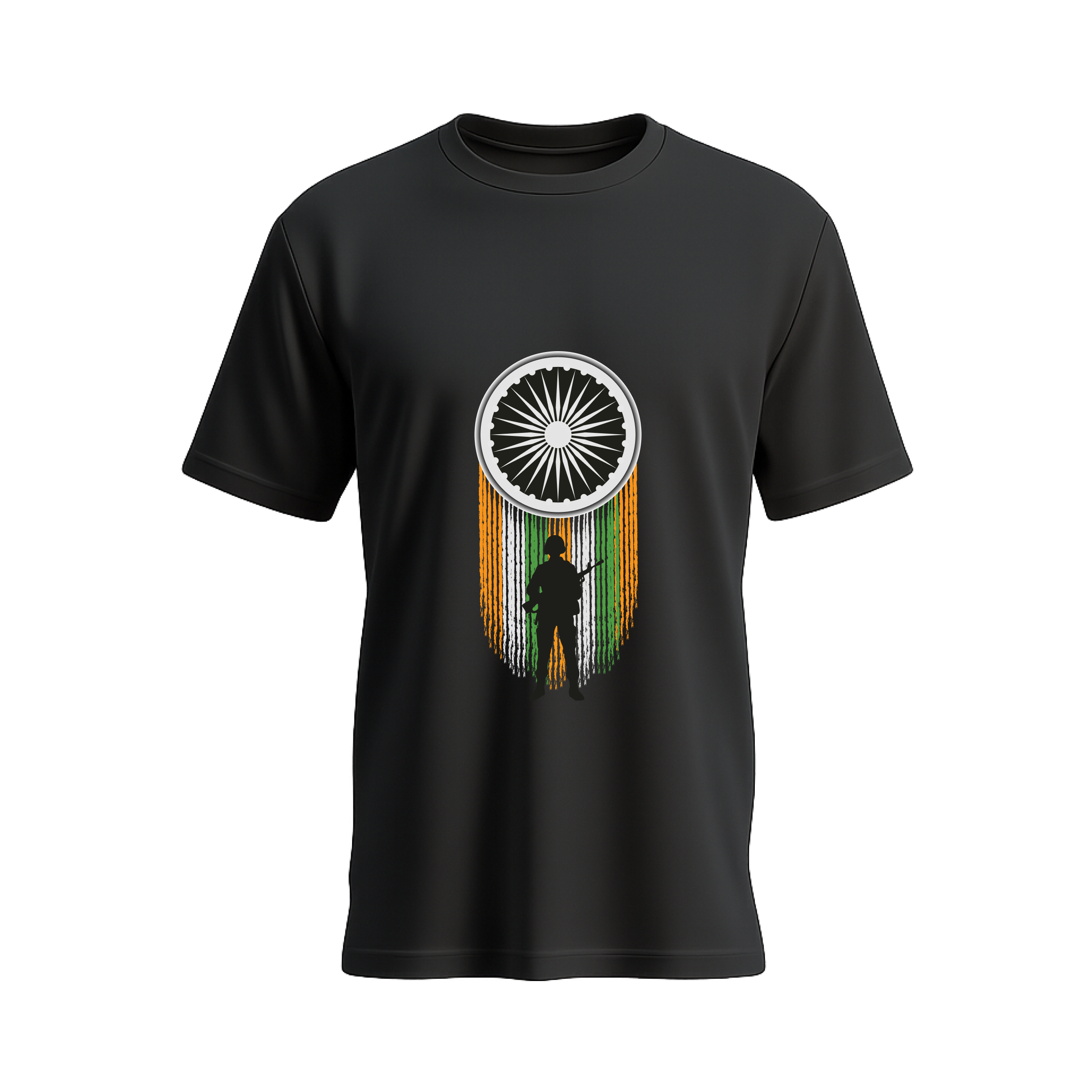 SIIEGE Men's Ashoka Chakra Soldier Cotton T-Shirt