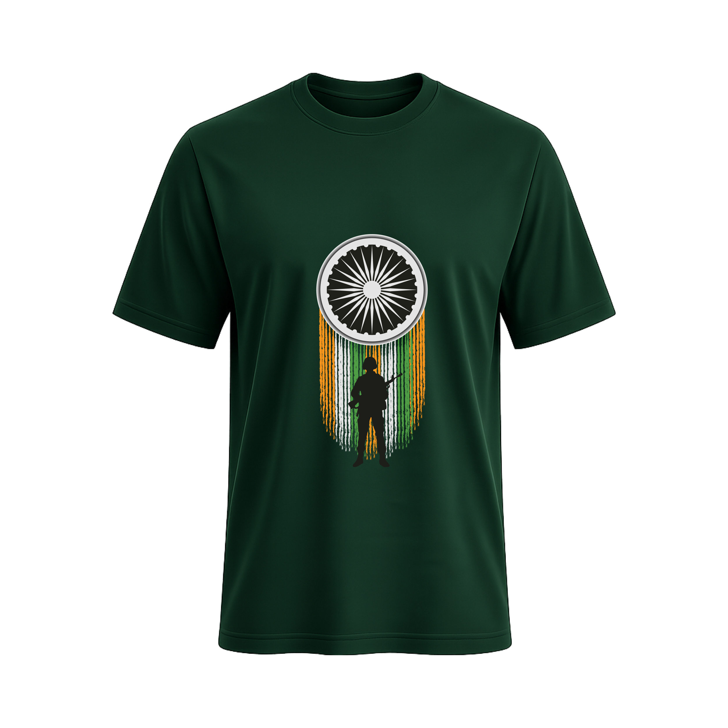 SIIEGE Men's Ashoka Chakra Soldier Cotton T-Shirt