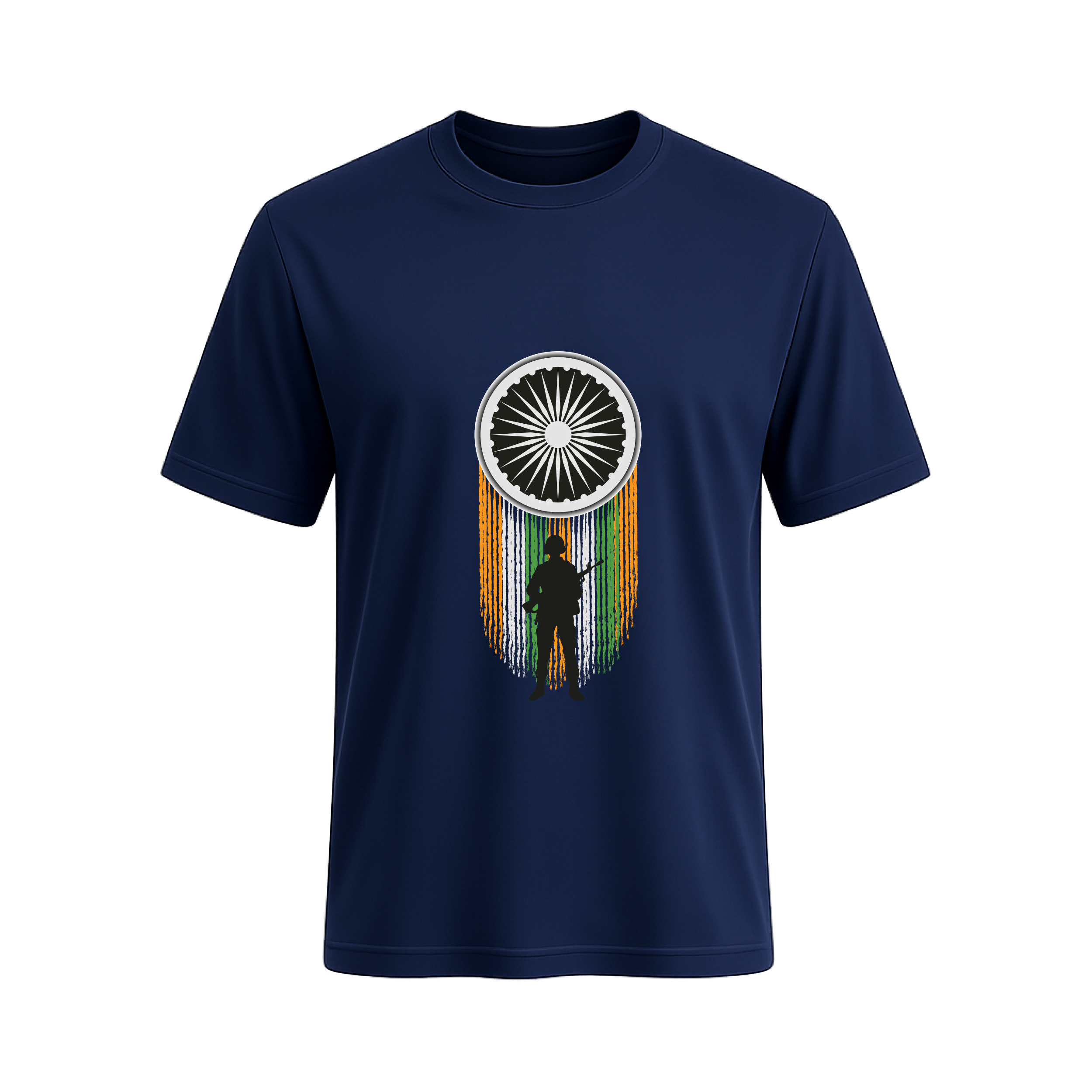 SIIEGE Men's Ashoka Chakra Soldier Cotton T-Shirt