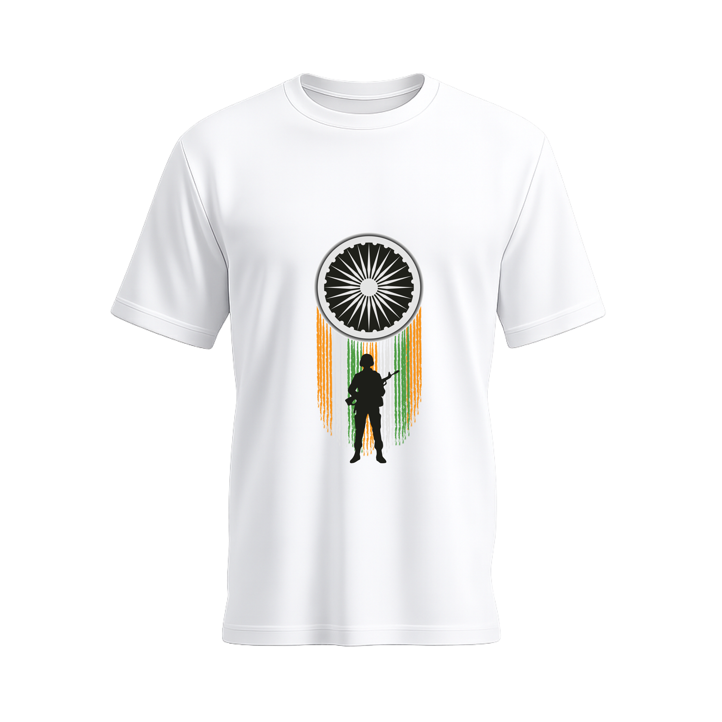 SIIEGE Men's Ashoka Chakra Soldier Cotton T-Shirt
