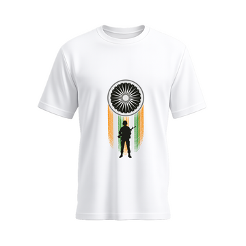 SIIEGE Men's Ashoka Chakra Soldier Cotton T-Shirt