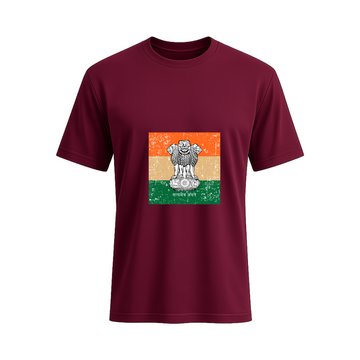 SIIEGE Men's Premium Cotton Indian Emblem T-Shirt