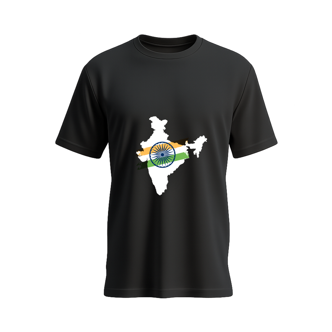 SIIEGE Men's Patriotic India Map Round Neck T-Shirt