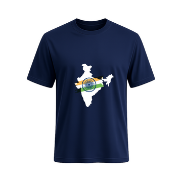 SIIEGE Men's Patriotic India Map Round Neck T-Shirt
