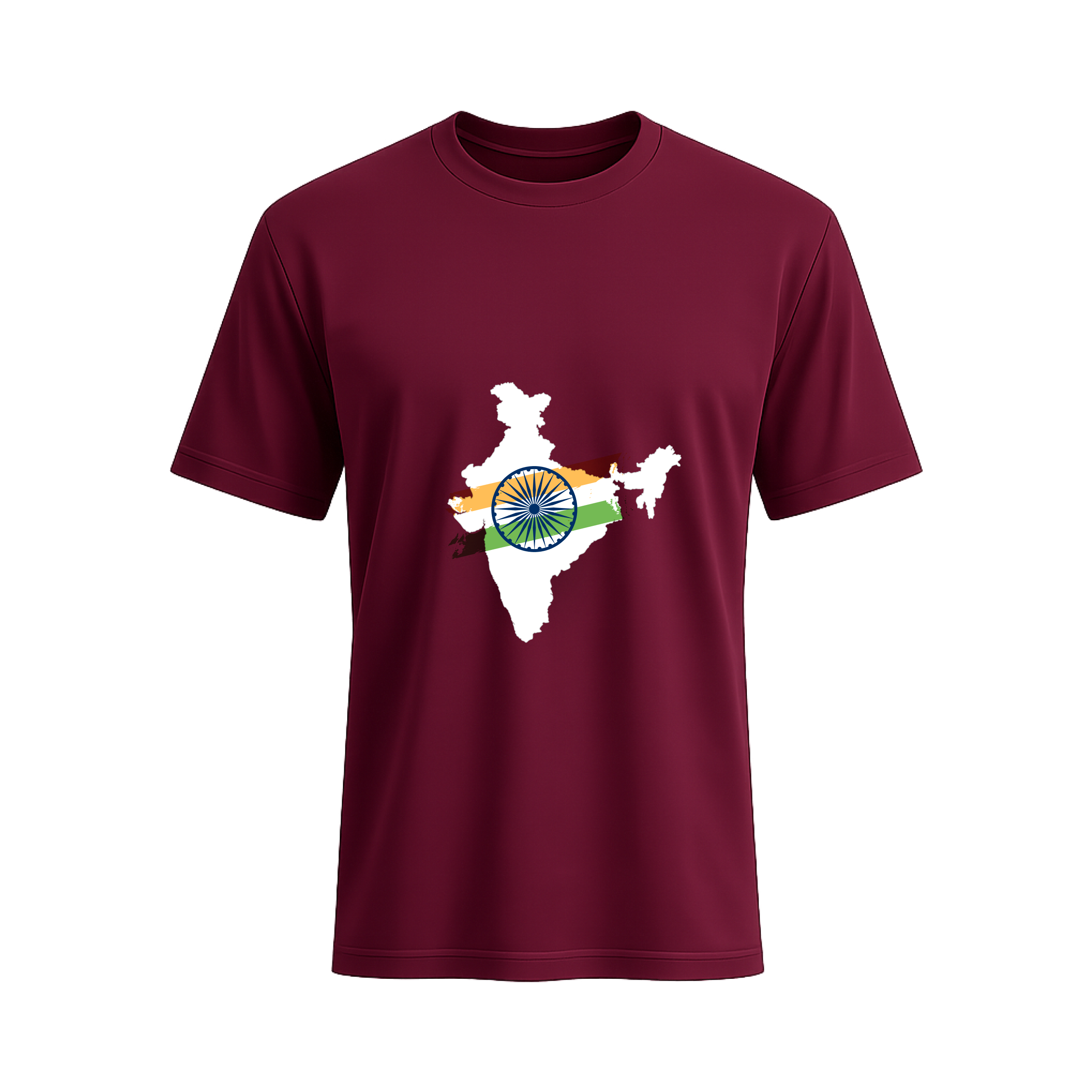 SIIEGE Men's Patriotic India Map Round Neck T-Shirt