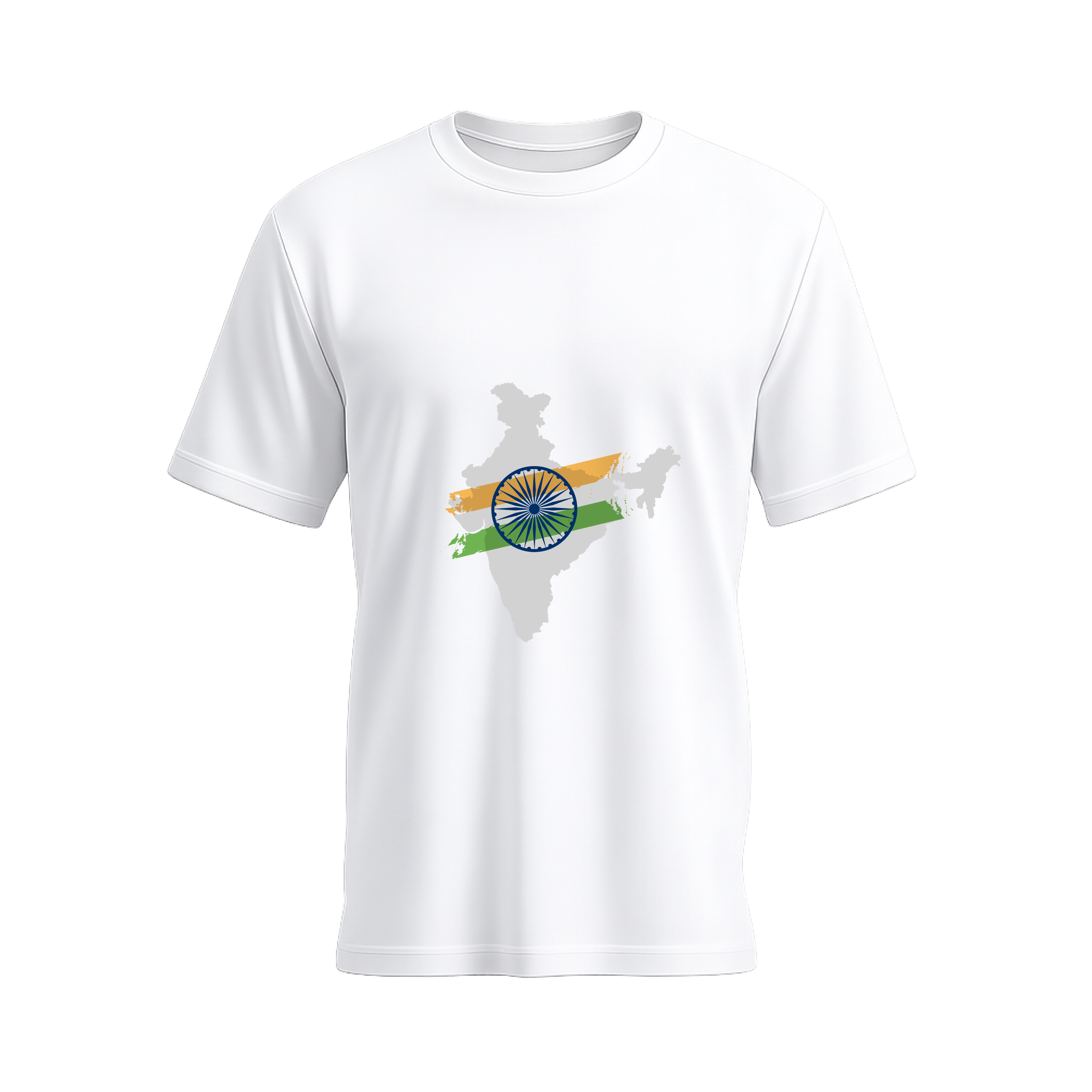 SIIEGE Men's Patriotic India Map Round Neck T-Shirt