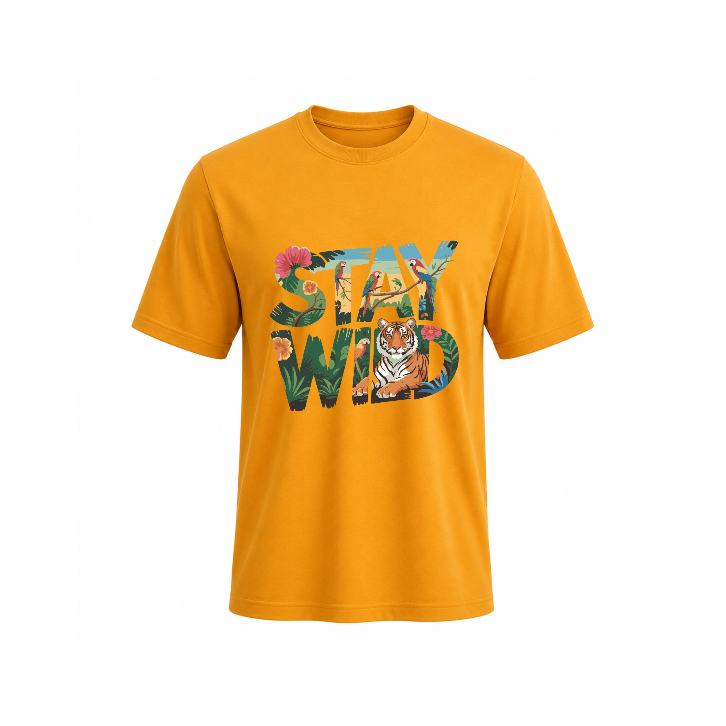 SIIEGE Pure Cotton Stay Wild T-Shirt For Men