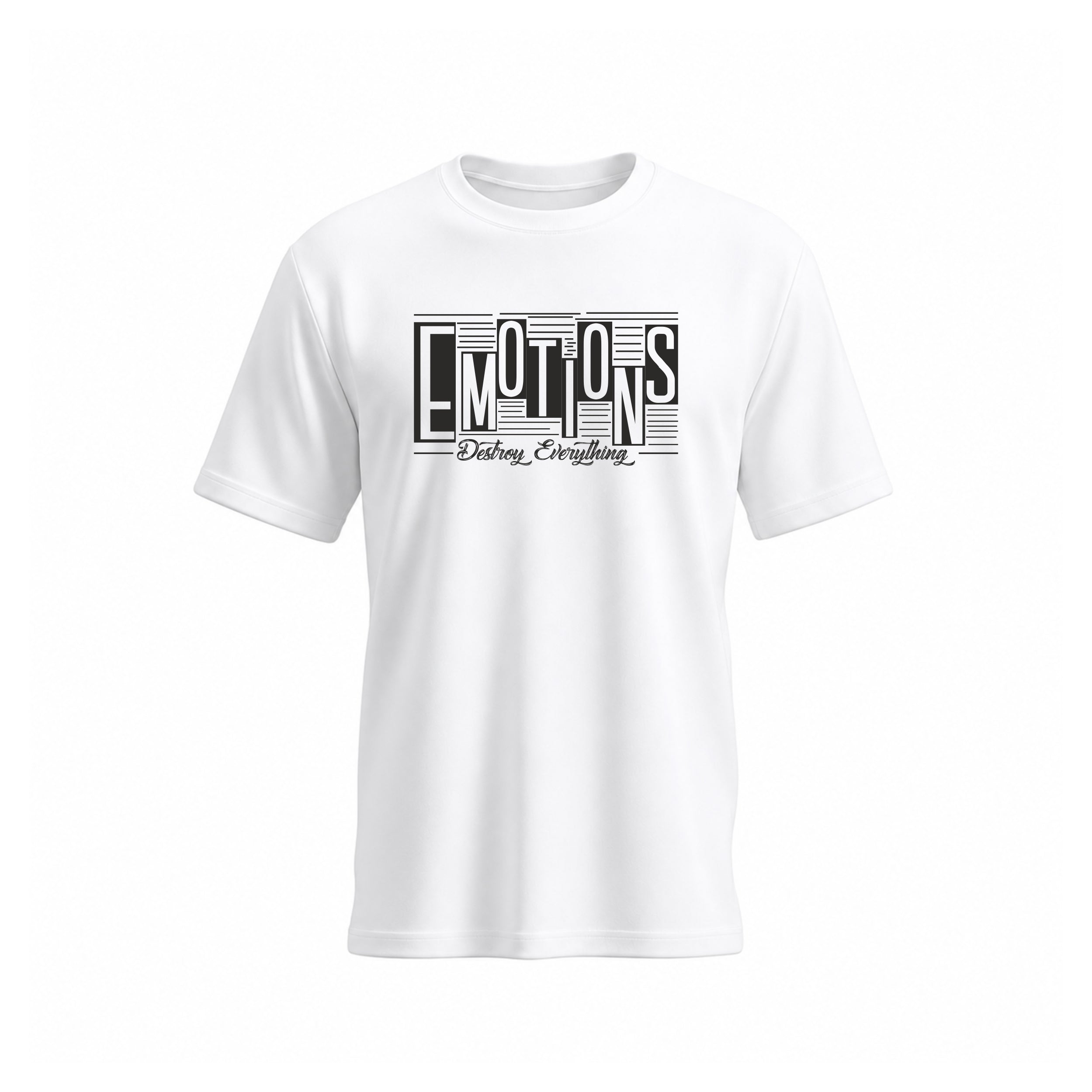 SIIEGE Emotions Destroy Everything Cotton T-Shirt for Men