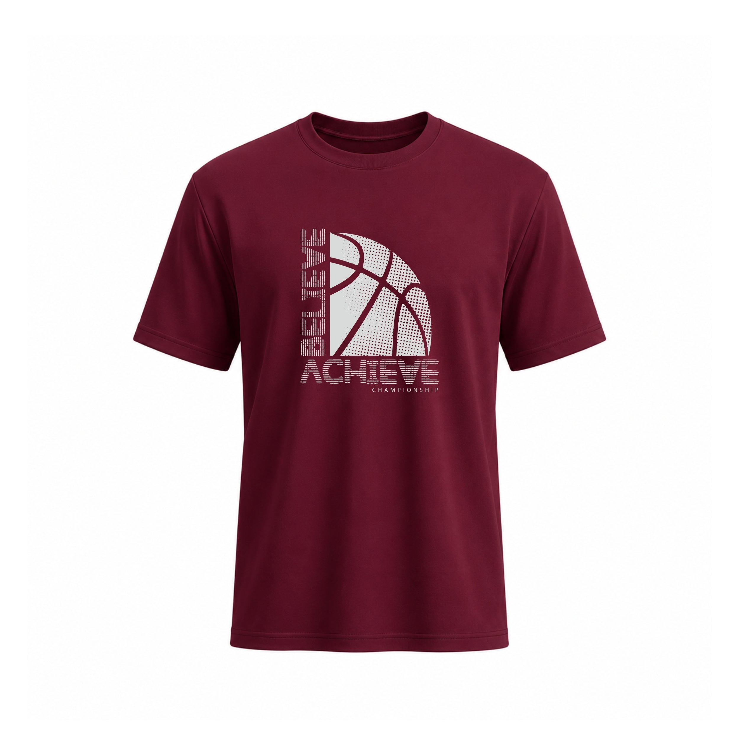 SIIEGE Believe Achieve Basketball Soft Cotton T-Shirt For Men