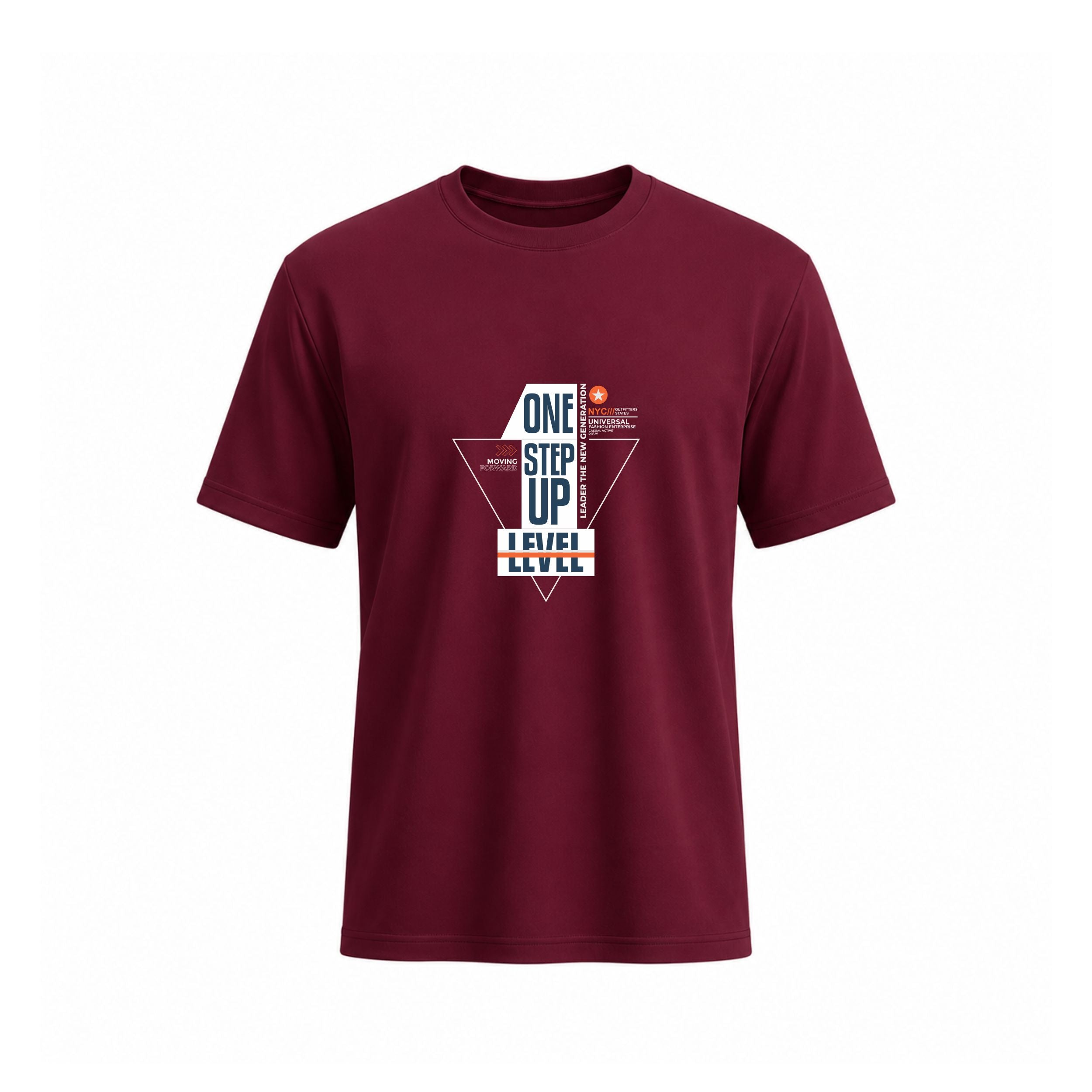 SIIEGE One Step Up Level Soft Cotton T-Shirt For Men